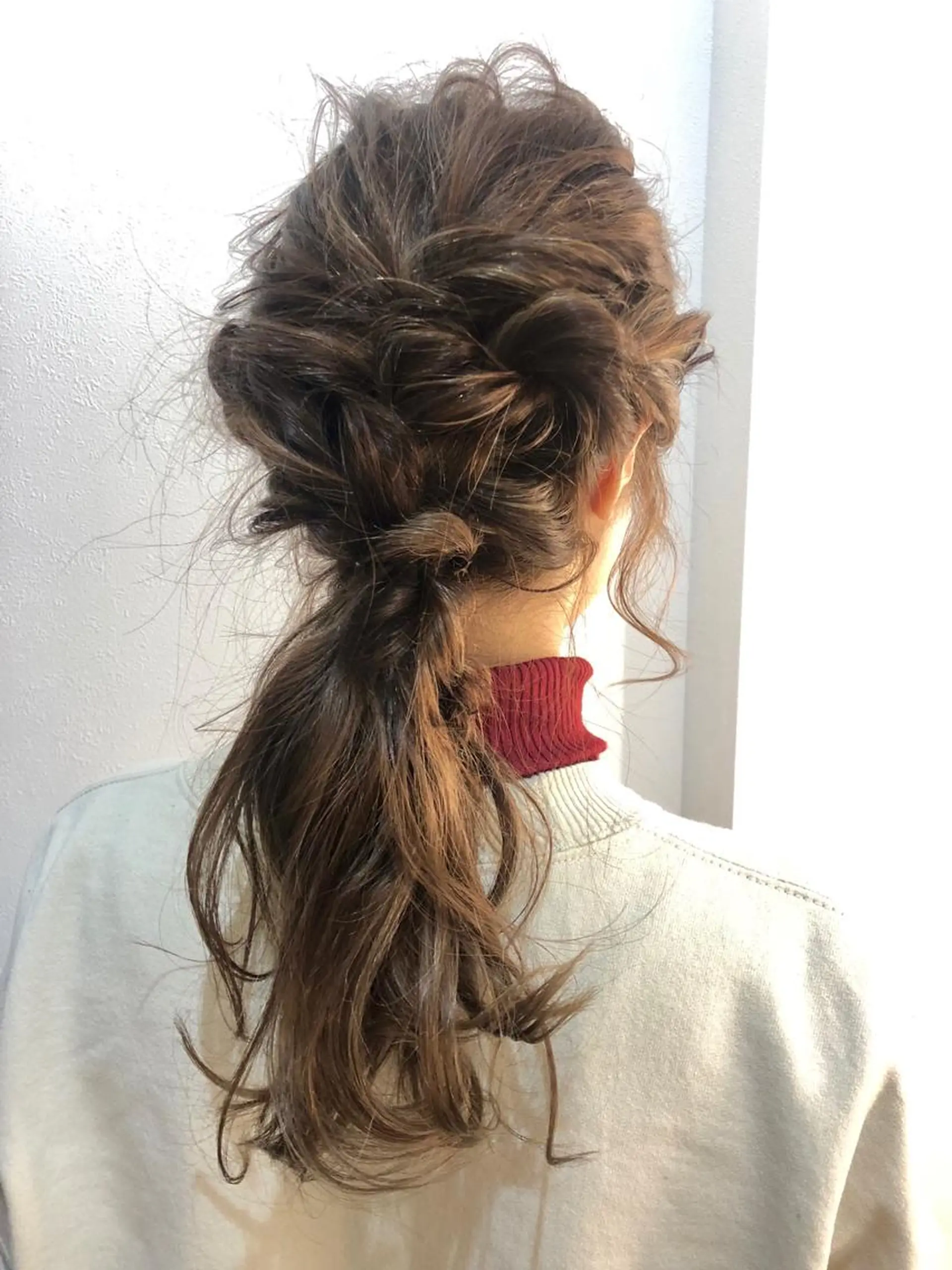 セミロング カラー ハイライトカラー ハイライト 岩田 萌那のヘアスタイル