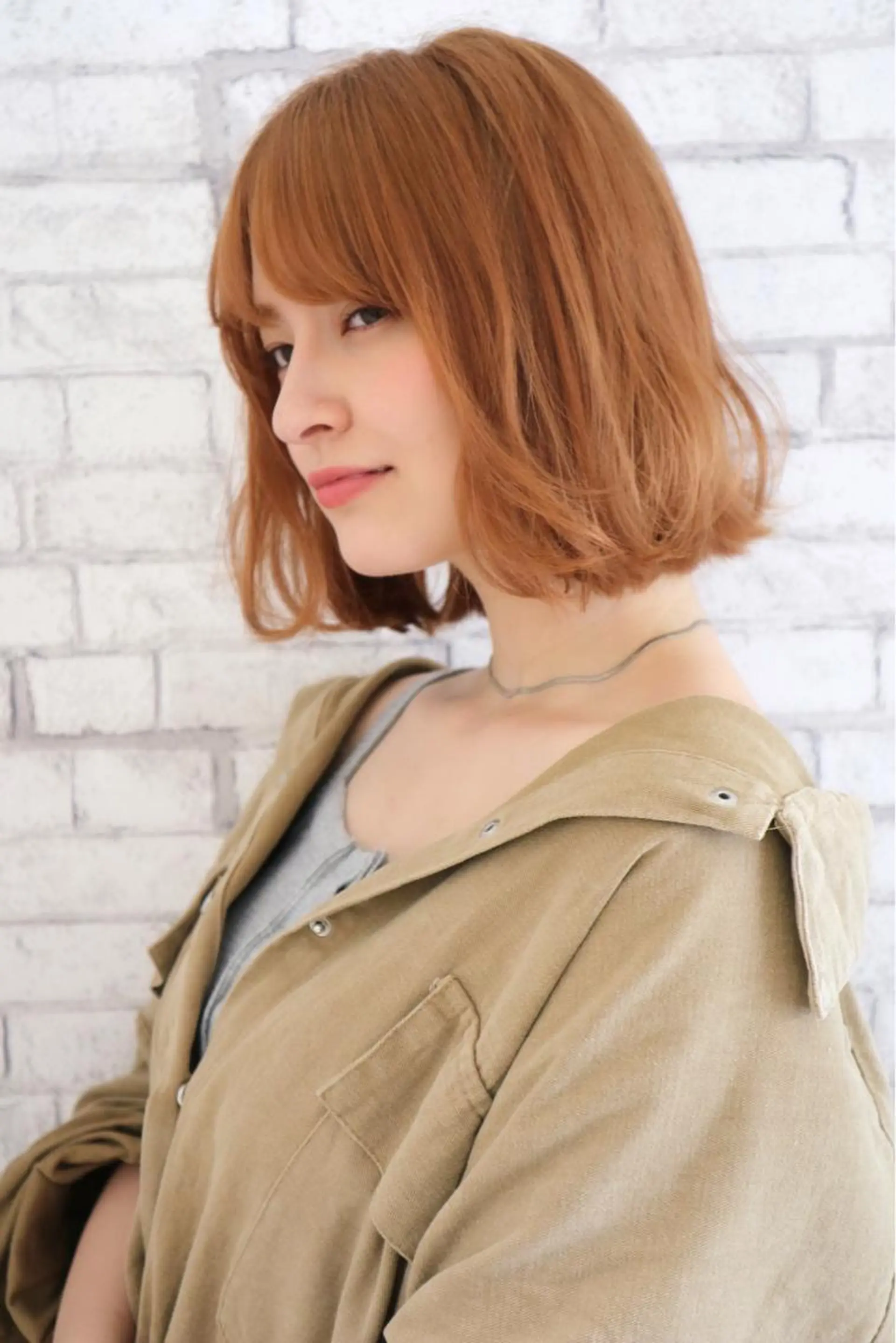 ショート パーマ ショートボブ ボブ ショートヘア ダメージレスカラー /透明感カラー 上長のヘアスタイル