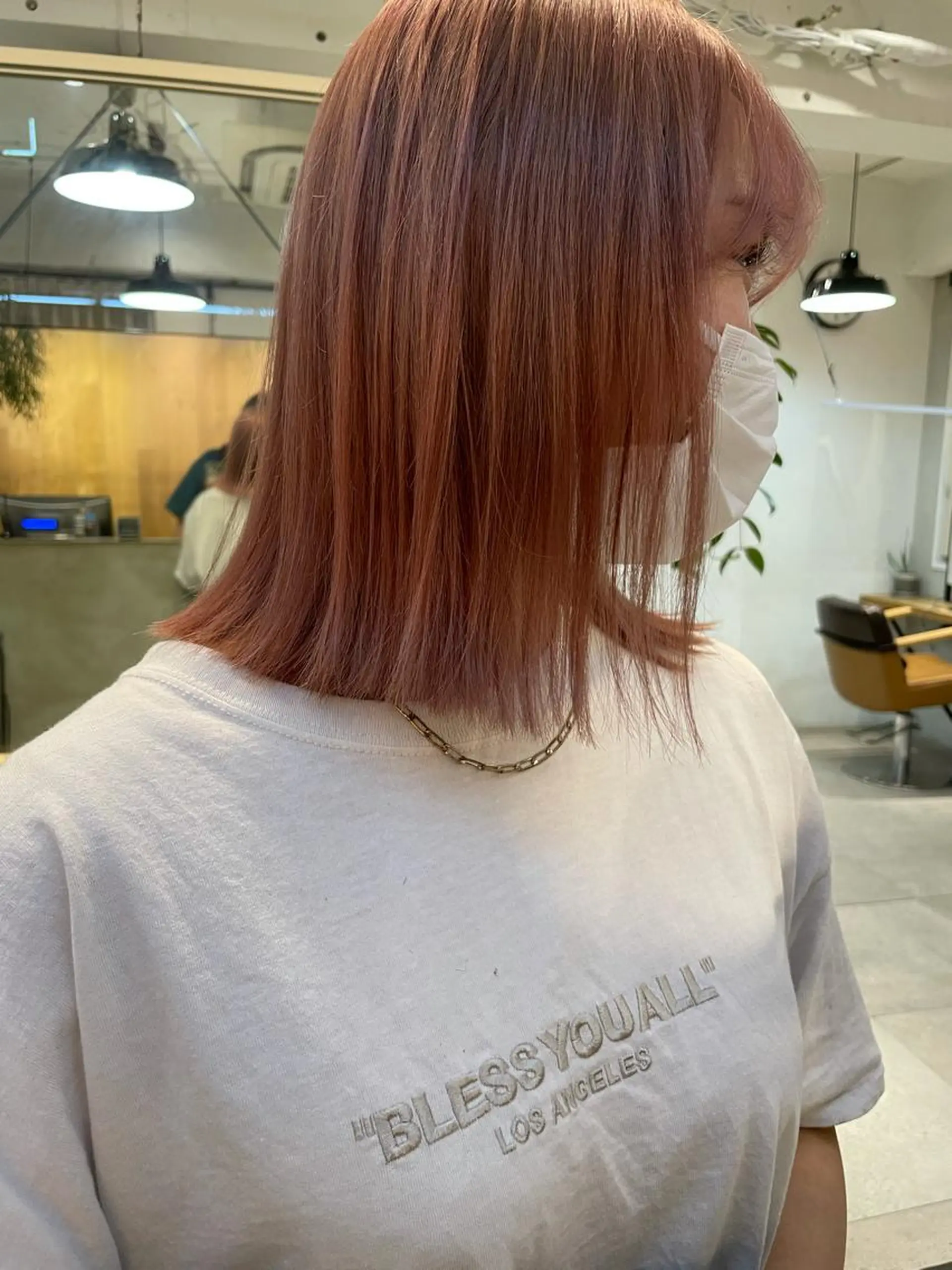 ミディアム ヘアカラー 小顔レイヤー×コンパ クトボブ/林隆平のヘアスタイル