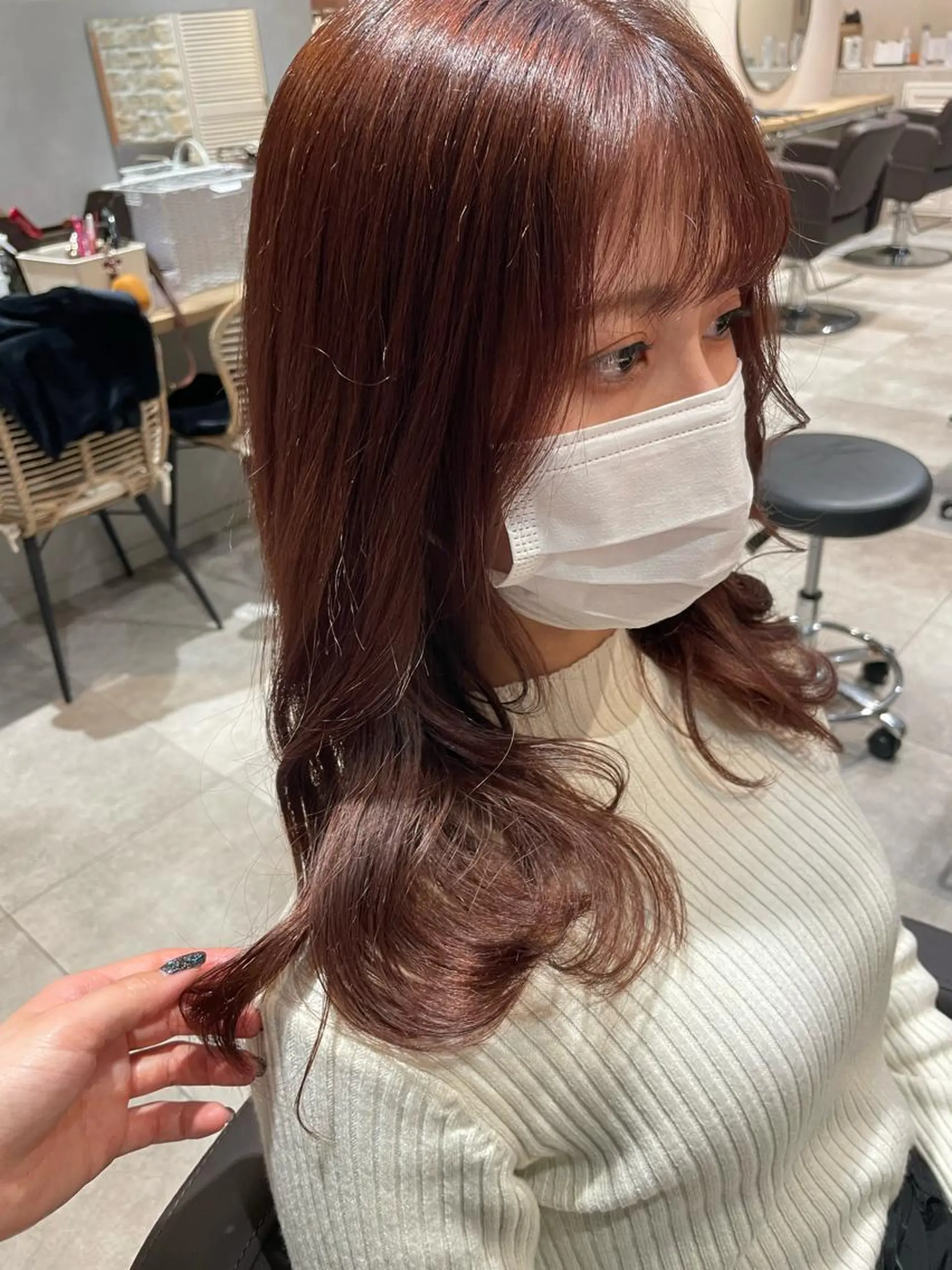 ロング カラー ベージュカラー ピンクカラー ピンクベージュ カット ヘアカラー トリートメント 💐パーソナルカラー /市橋加菜💐のヘアスタイル