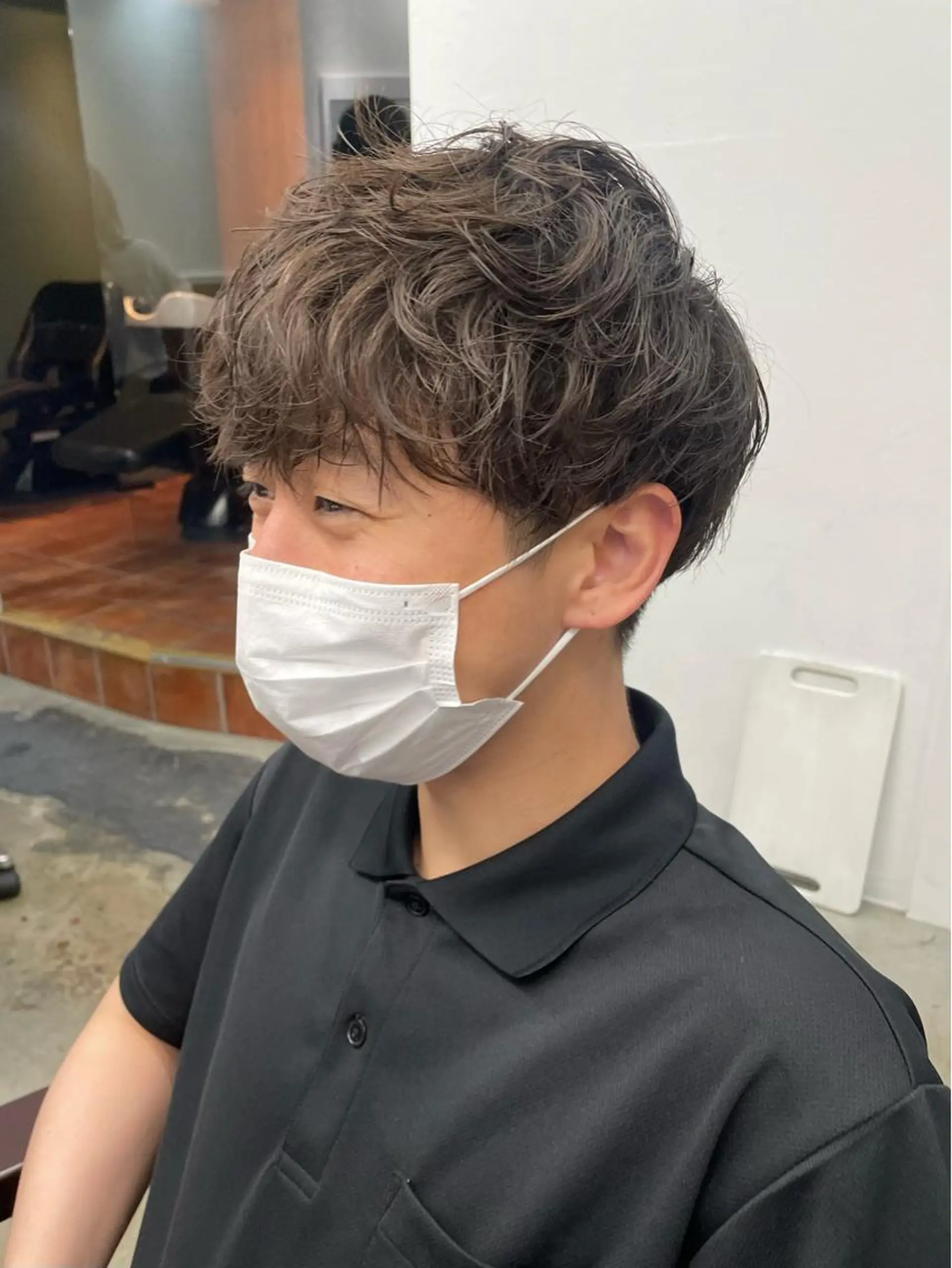 パーマ メンズ メンズパーマ ニュアンスパーマ RIN／韓国ヘア レイヤーカットのヘアスタイル