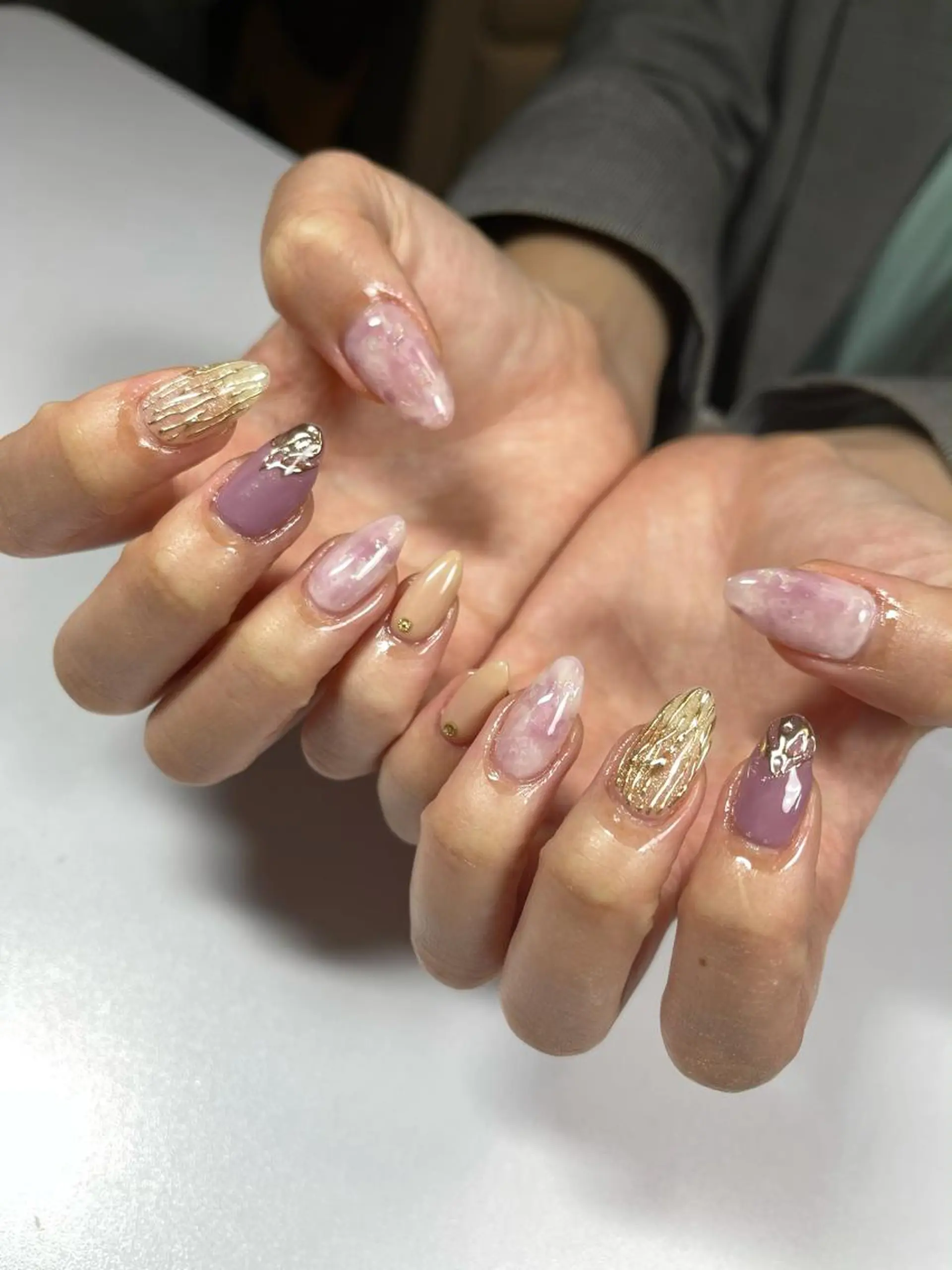 ネイル アートネイル ミラーネイル 松山 美由紀のネイルデザイン