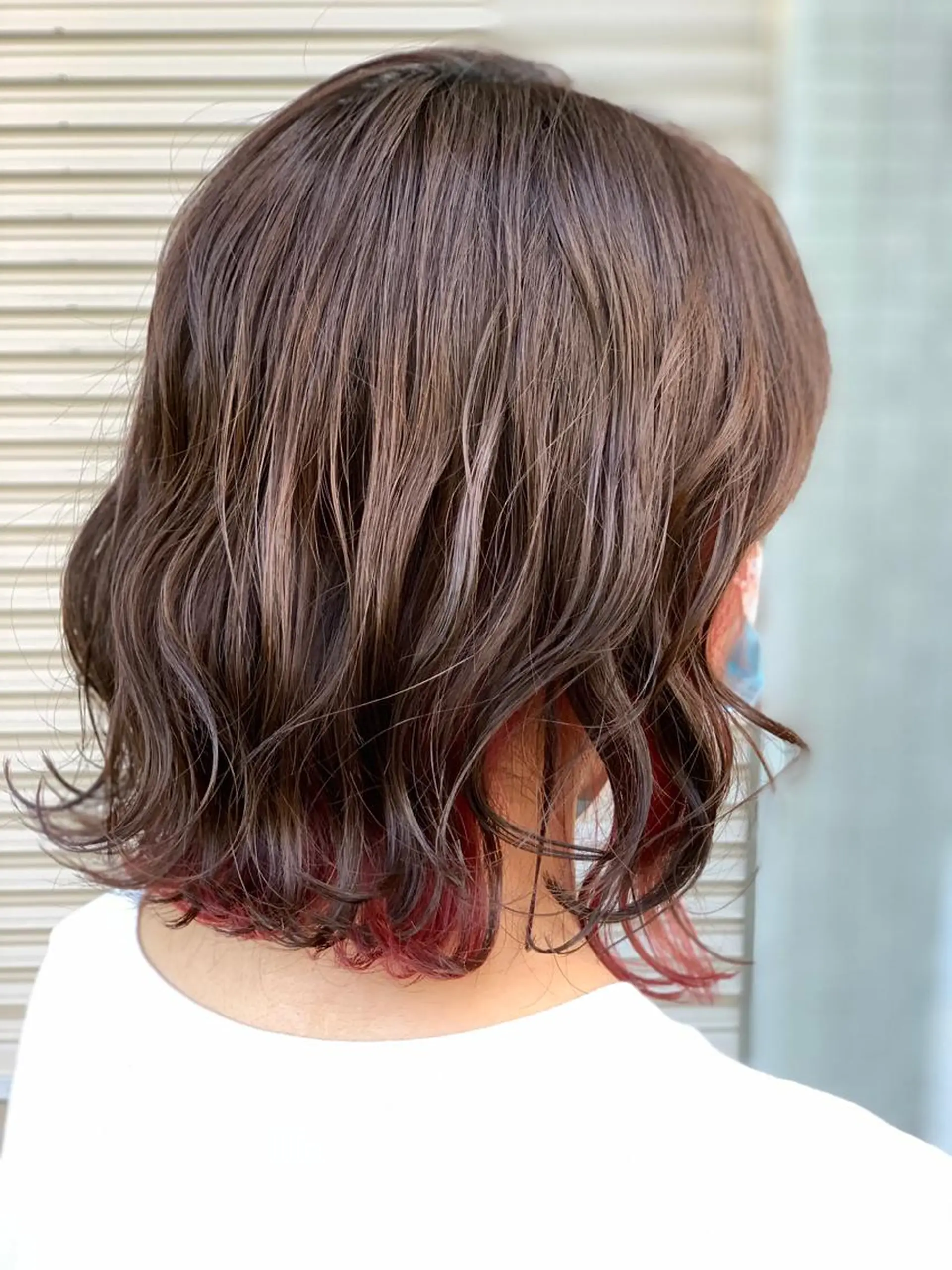 ミディアム カラー ピンクカラー 艶髪レイヤー上田 紗也🇰🇷💗のヘアスタイル