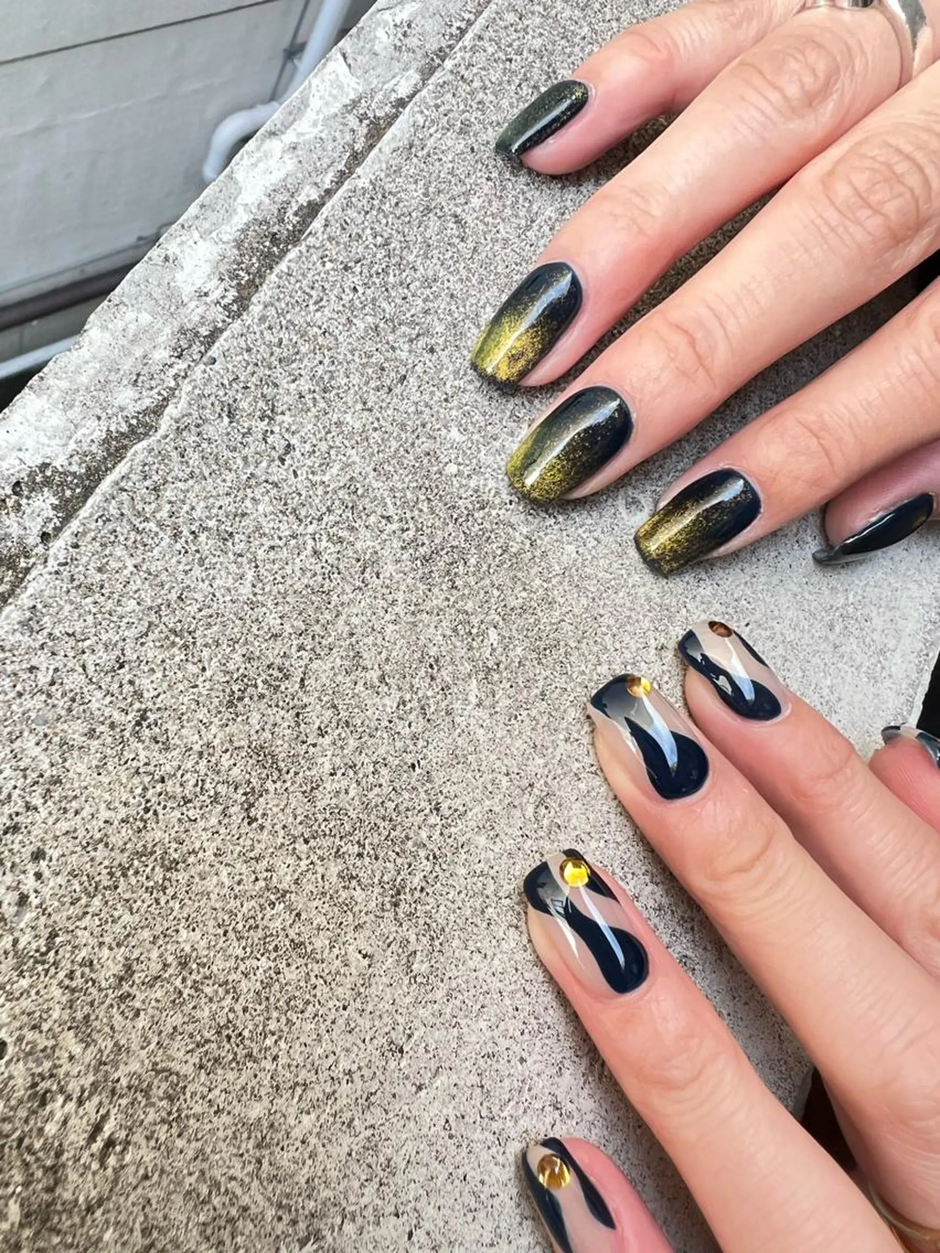 ネイル マグネットネイル 持ち込み ニュアンスネイル ハンドネイル ハンドケア Charme. NOBUKOのネイルデザイン