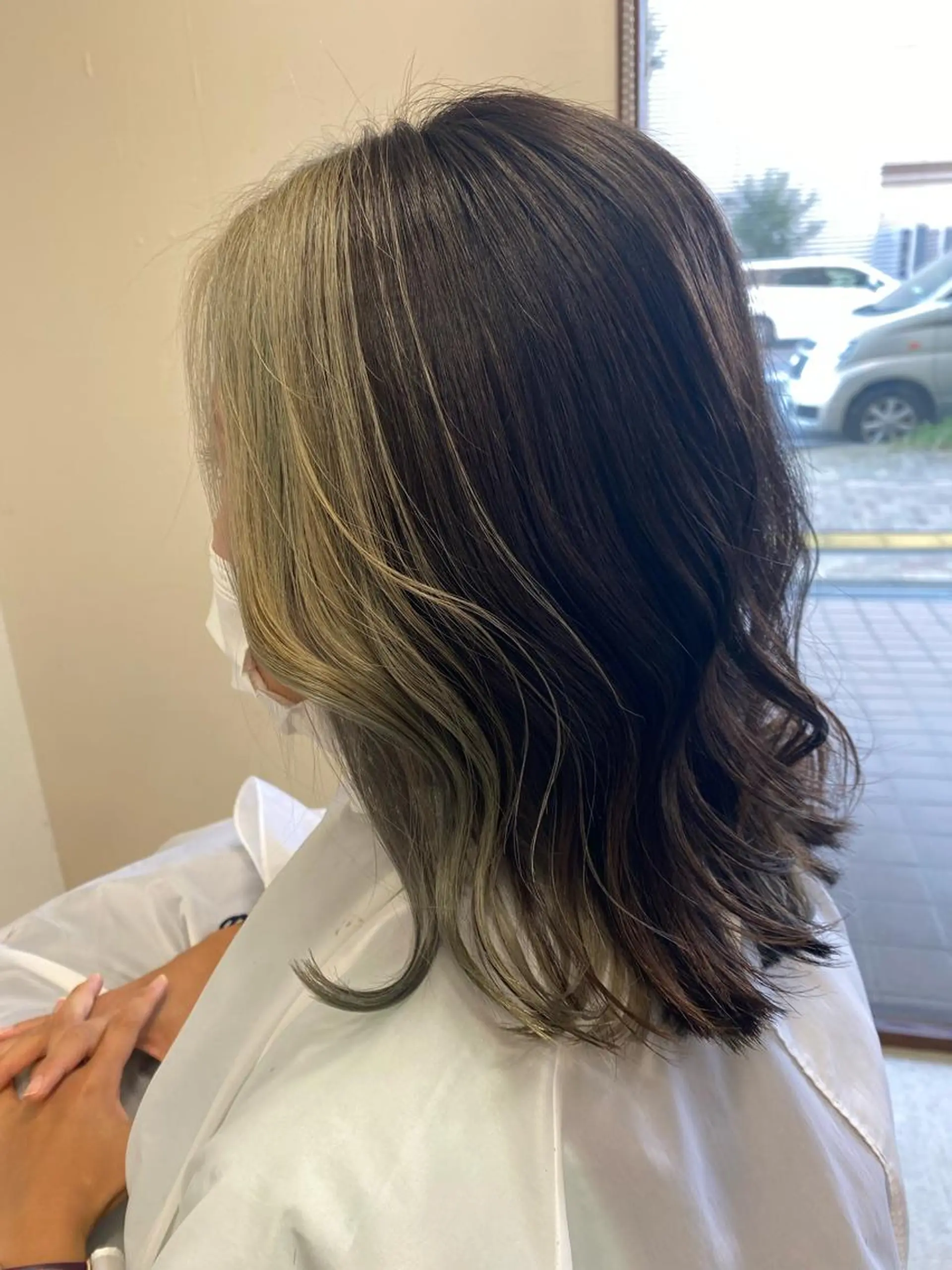 ミディアム ヘアカラー トリートメント 月野涼風 /レイヤーカットのヘアスタイル