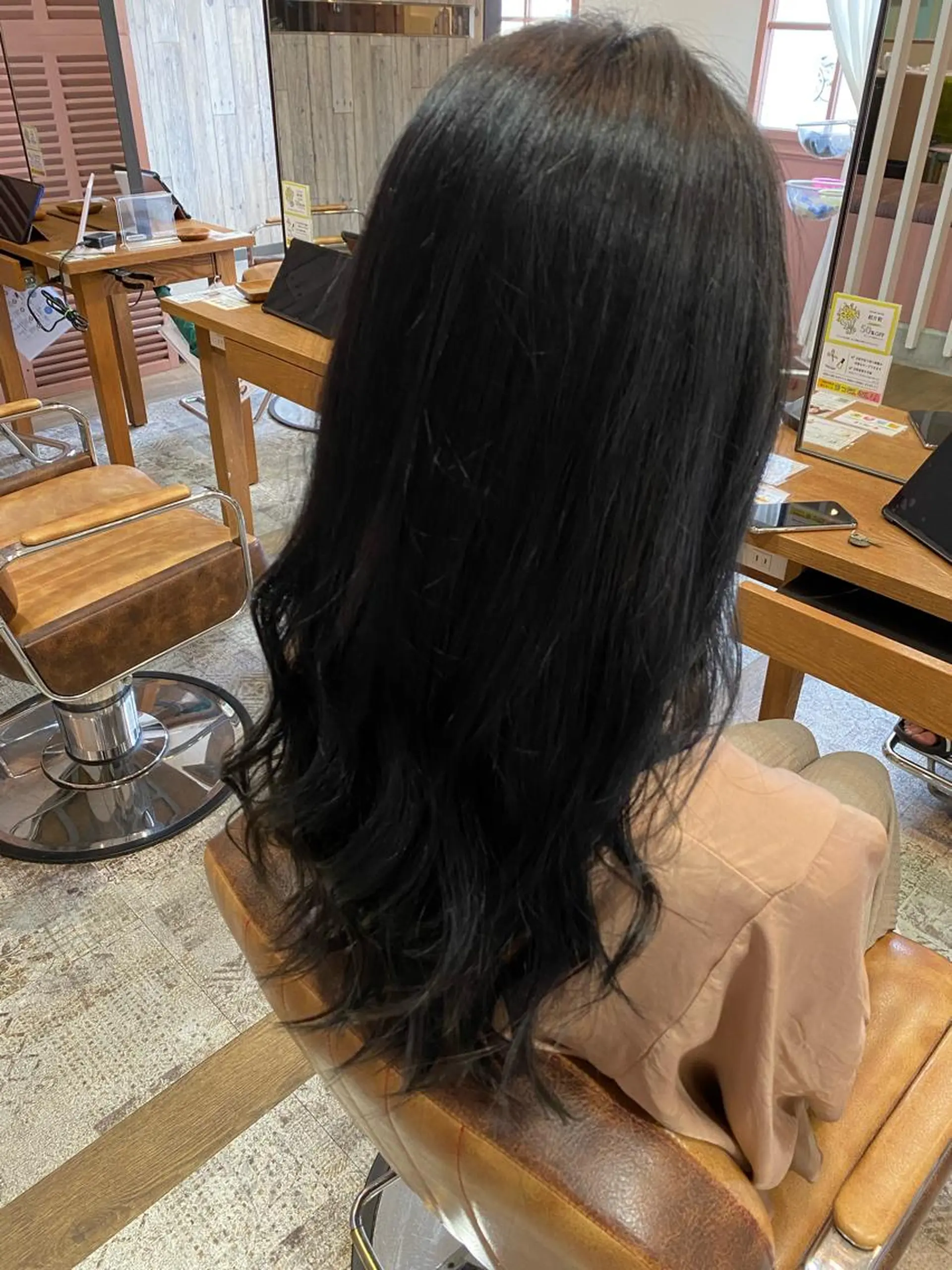 ロング カラー 黒髪 ブルーカラー ブルーブラック Jill franc ＿ﾆｼｻｶ ｱﾔﾉのヘアスタイル