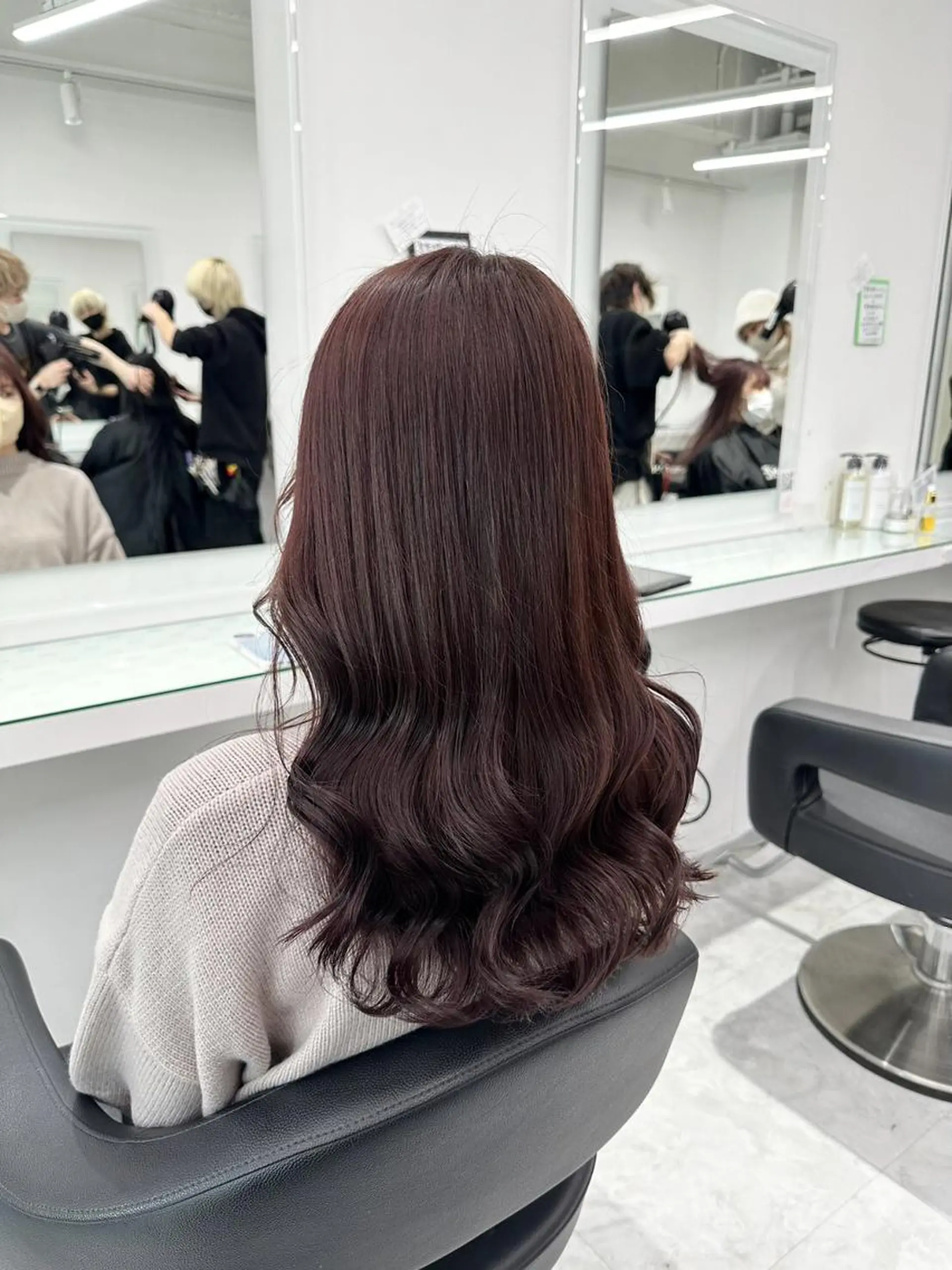 カラー ミディアム 🤎🎀ブリーチなし ピンクラベンダー🧸のヘアスタイル