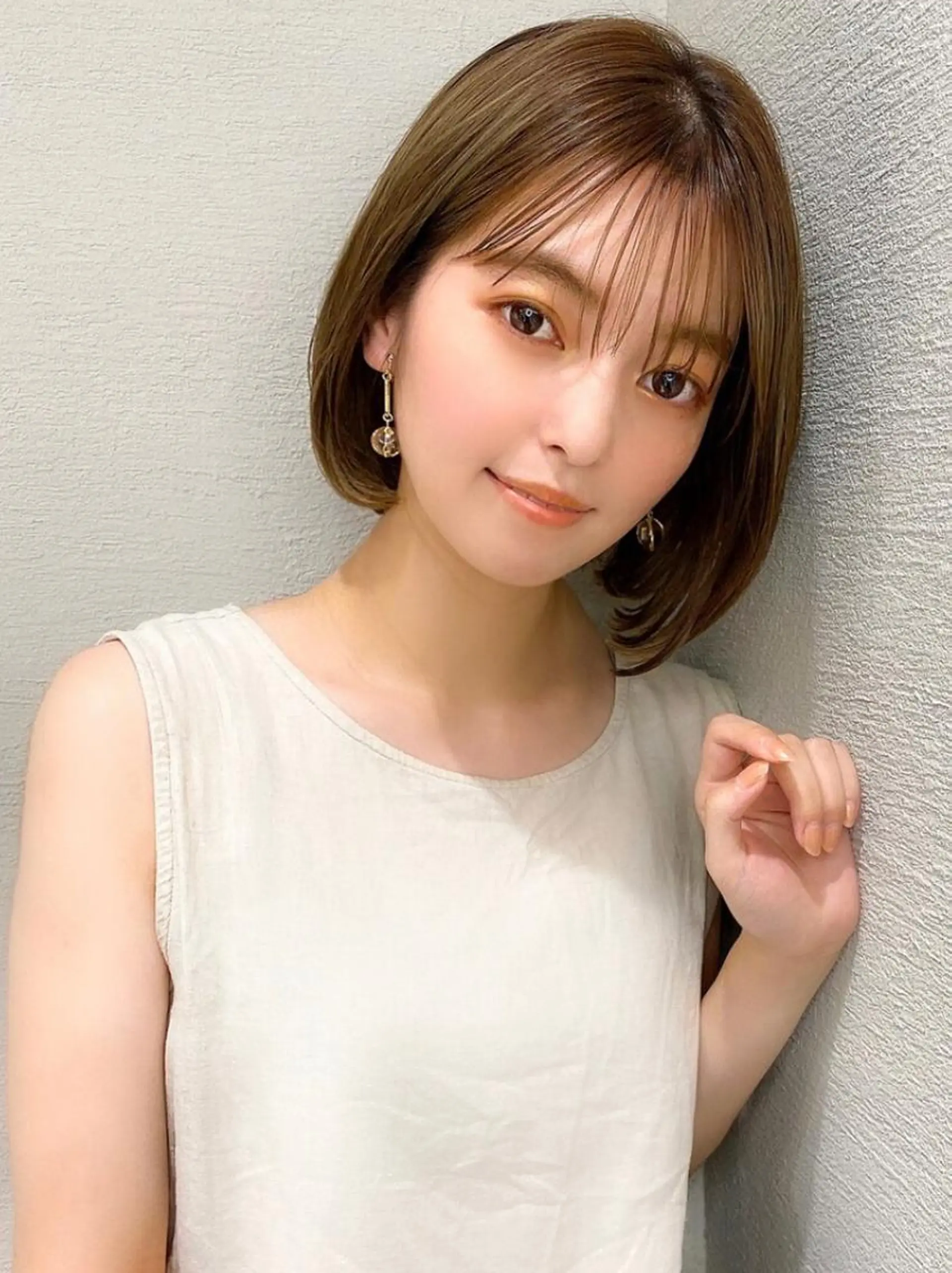 ショート カラー ヘアアレンジ 顔まわり似合わせ 久保田せなのヘアスタイル