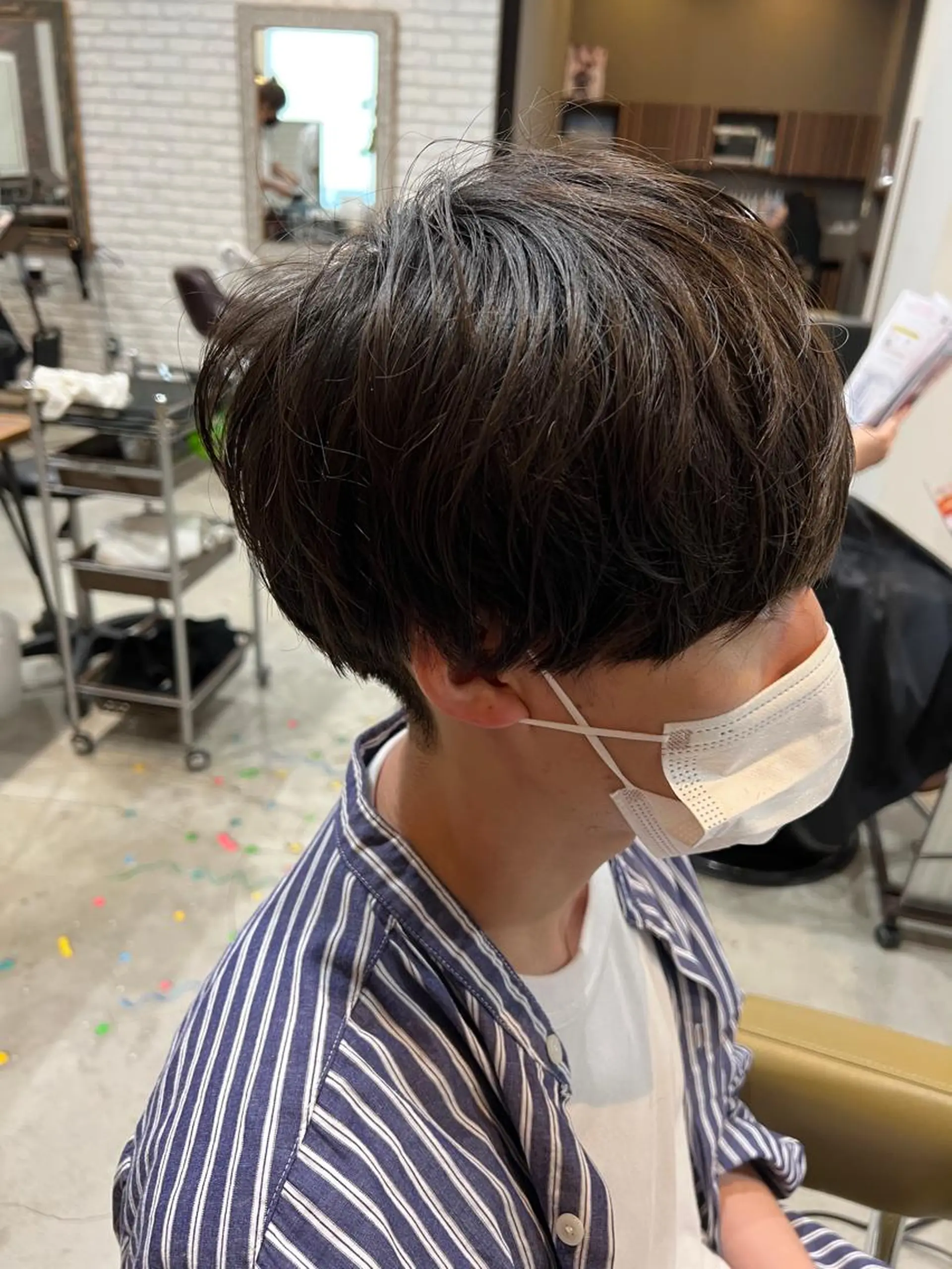 パーマ ヘアアレンジ メンズ キッズ メンズバレイヤージュ メンズブリーチ メンズハイライト メンズインナーカラー メンズ韓国風 カット 五反田　美容院☆張 明星☆韓国ヘアのヘアスタイル