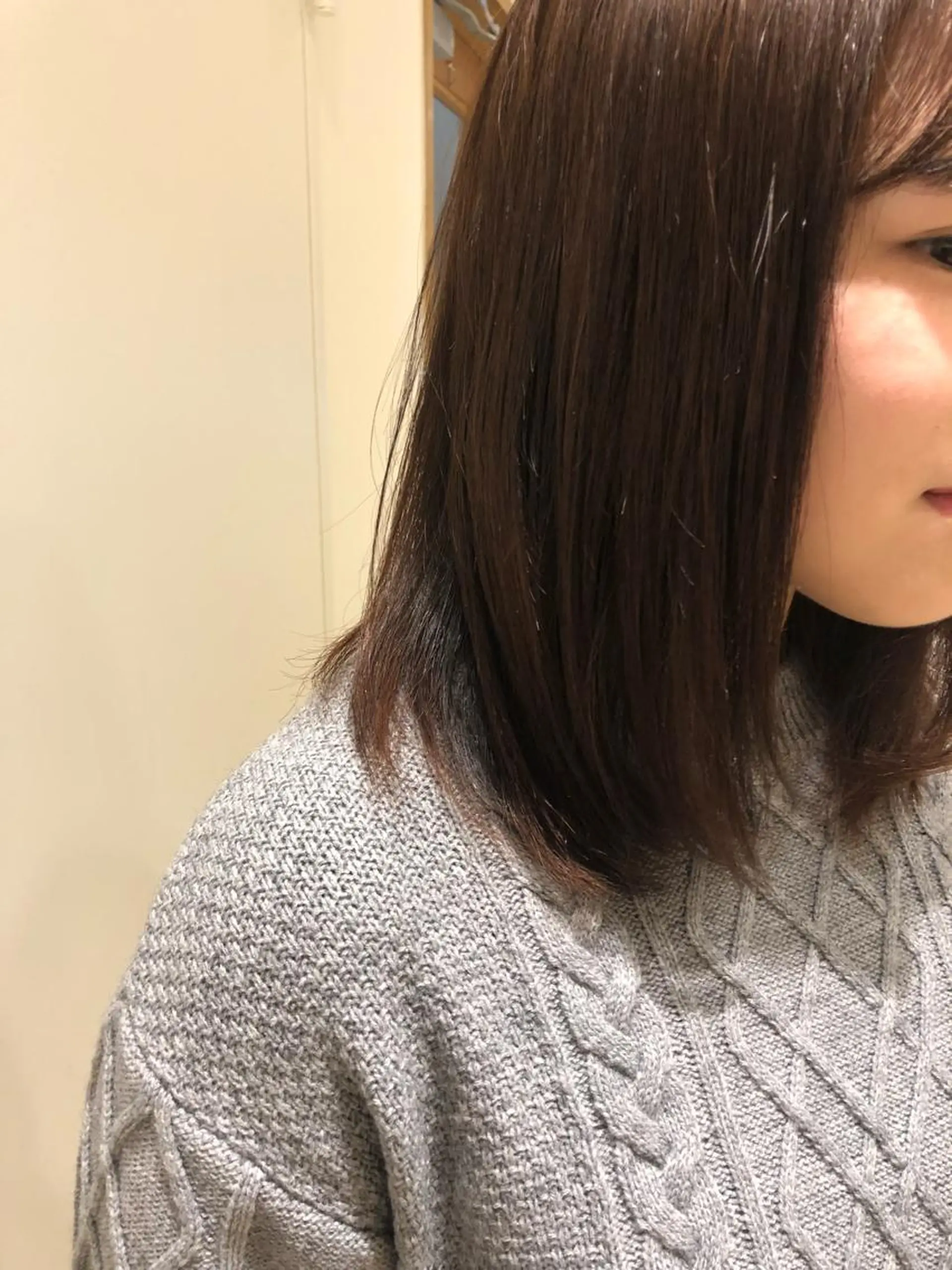 ミディアム レイヤーカット 小顔カット ⭐️店長　藤野 正博⭐️のヘアスタイル