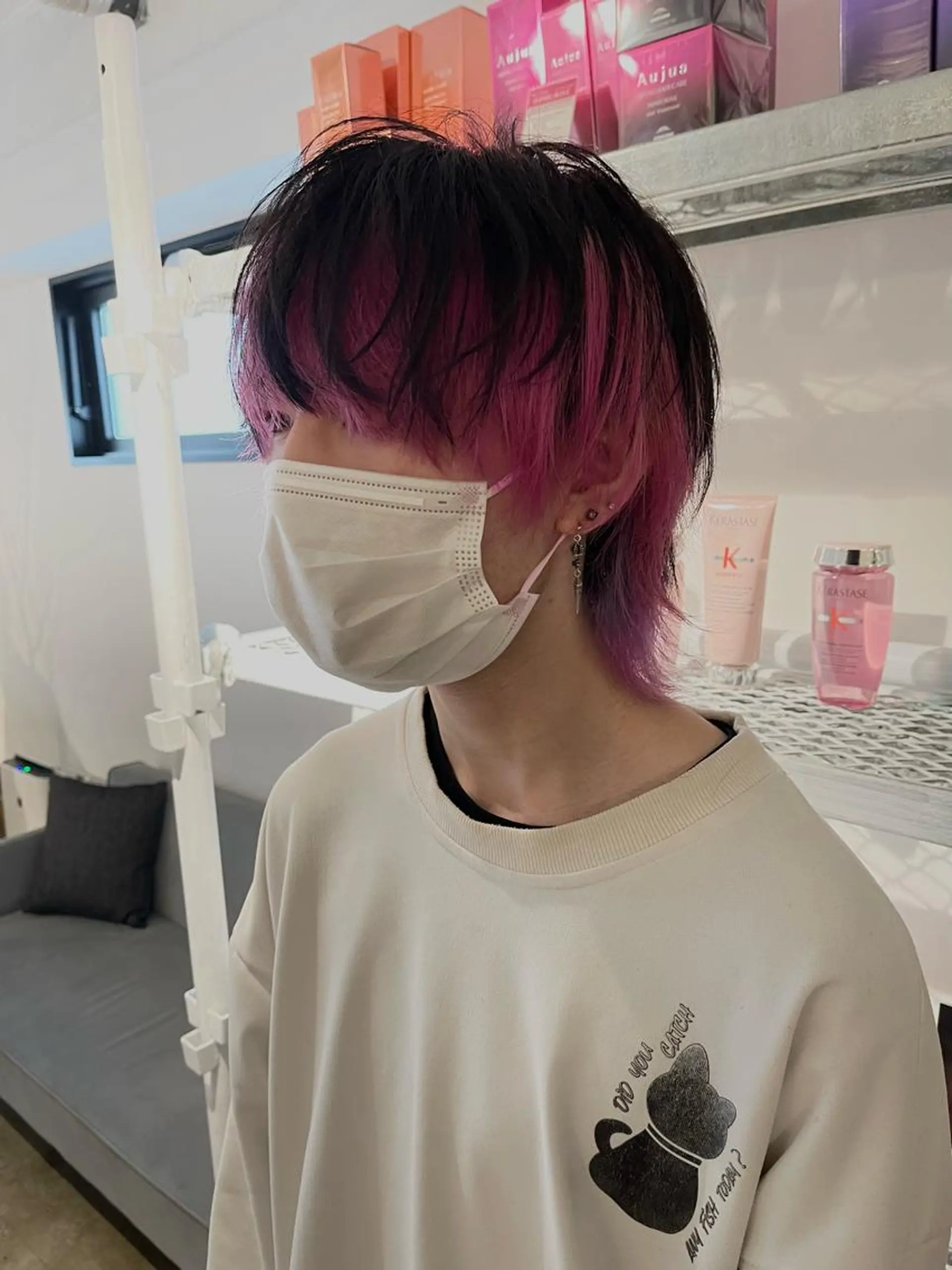 ミディアム 外国人風カラー ハイライト レイヤーカット 似合わせカット ウルフカット ヘアカラー メンズケアブリーチ 特化🔥村田のヘアスタイル