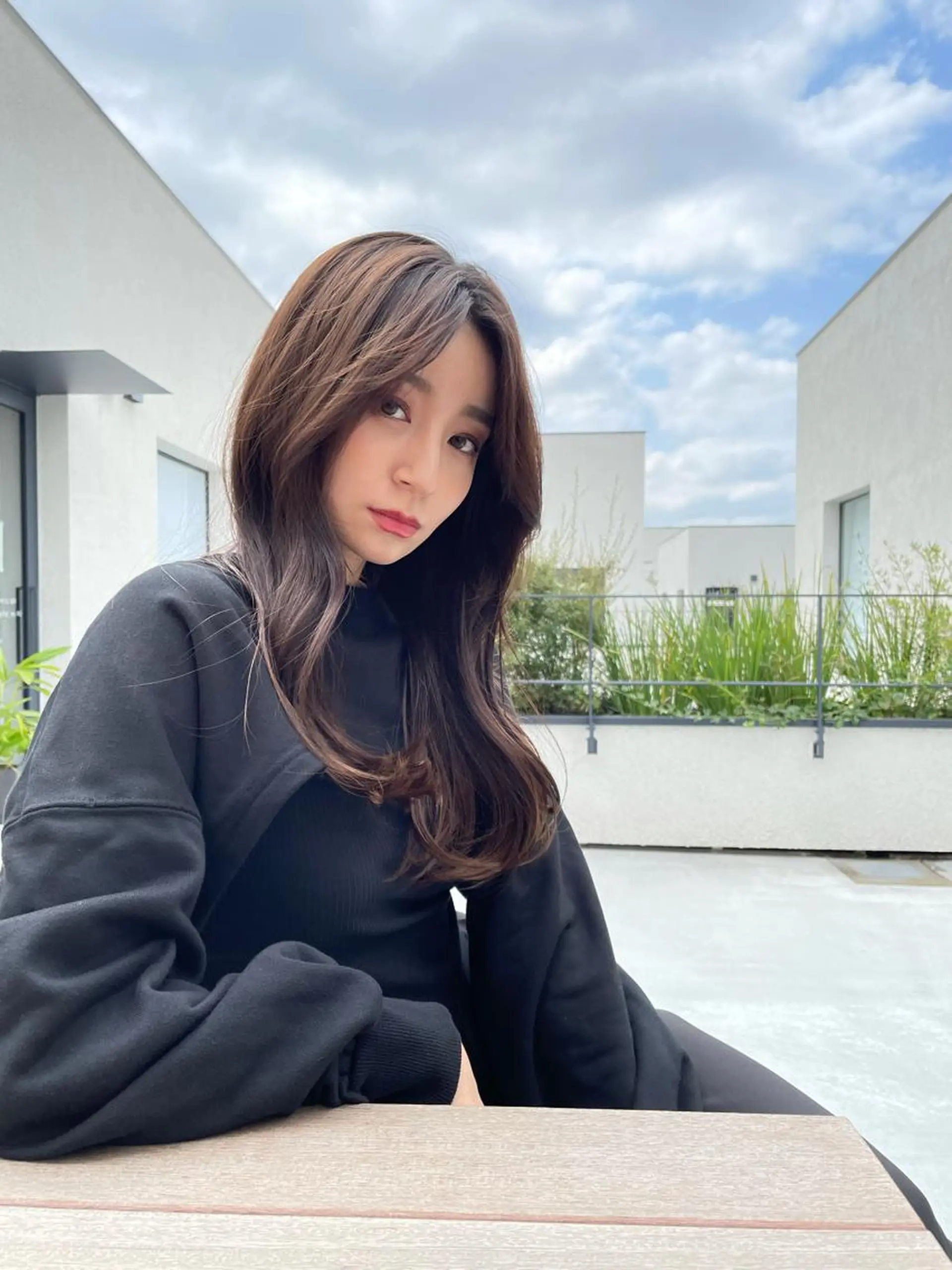 セミロング ワンホンヘア ブリーチなし透明感カ ラー×韓国ヘア♡ヒデのヘアスタイル