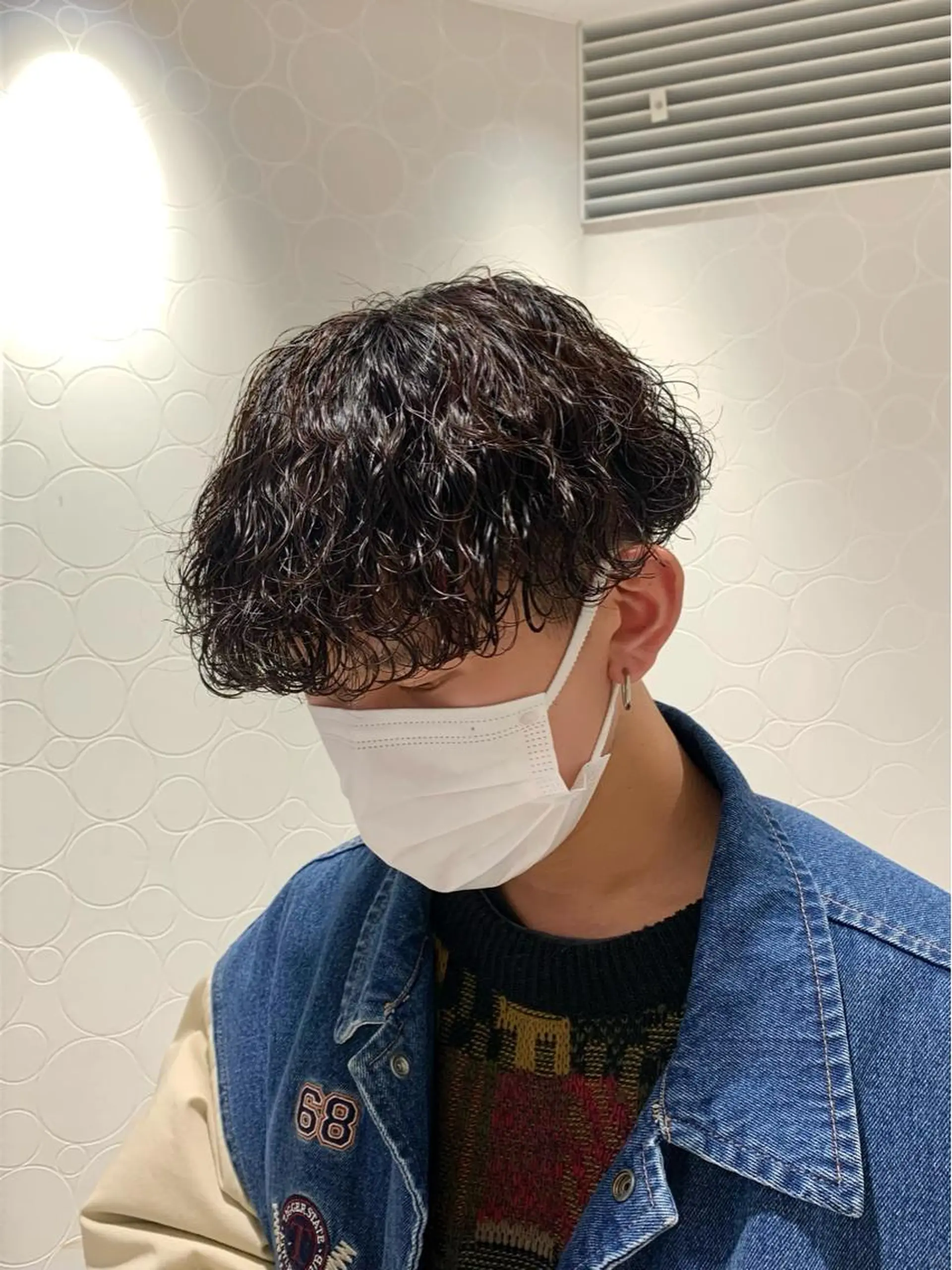 ショート パーマ メンズ メンズパーマ 波巻きパーマ メンズ特化カット・ パーマ🎈はなさかのヘアスタイル