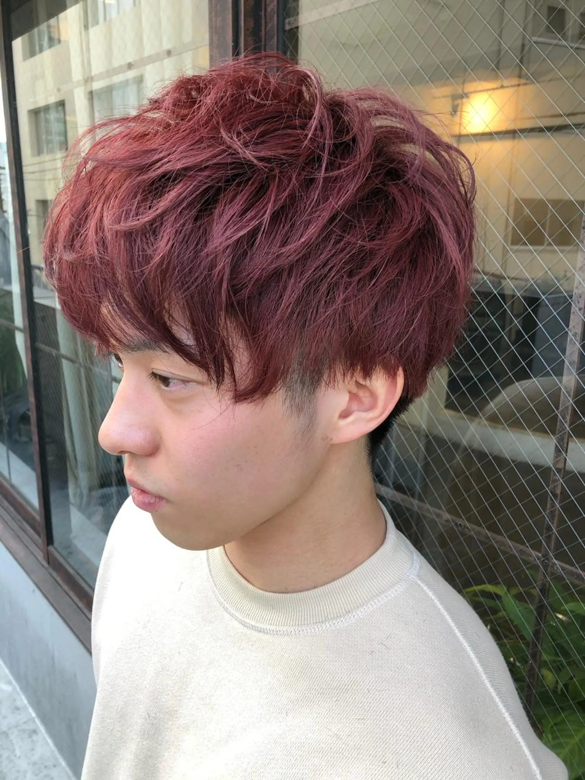 ショート カラー レッドカラー Gardenhair 小笠原篤矢ショートのヘアスタイル