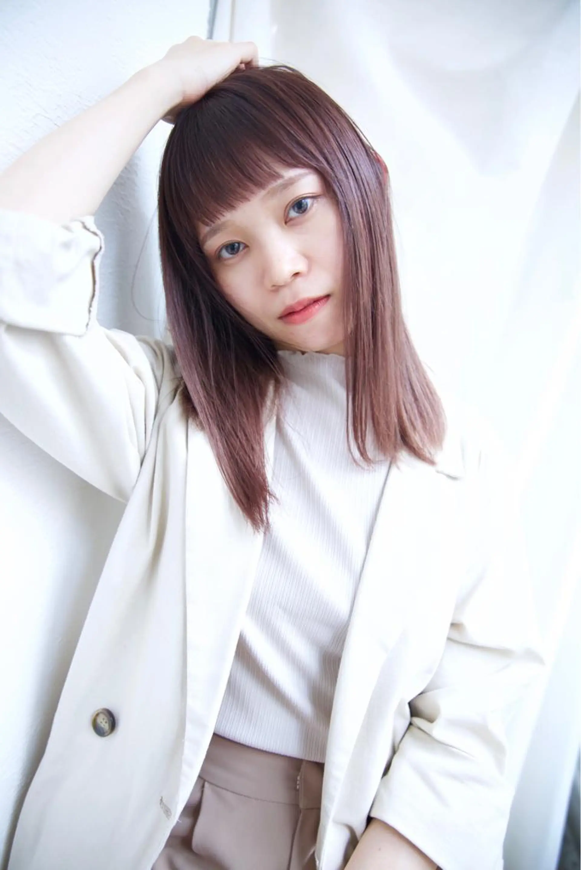 セミロング カラー カット ヘアカラー タナカ マナミのヘアスタイル