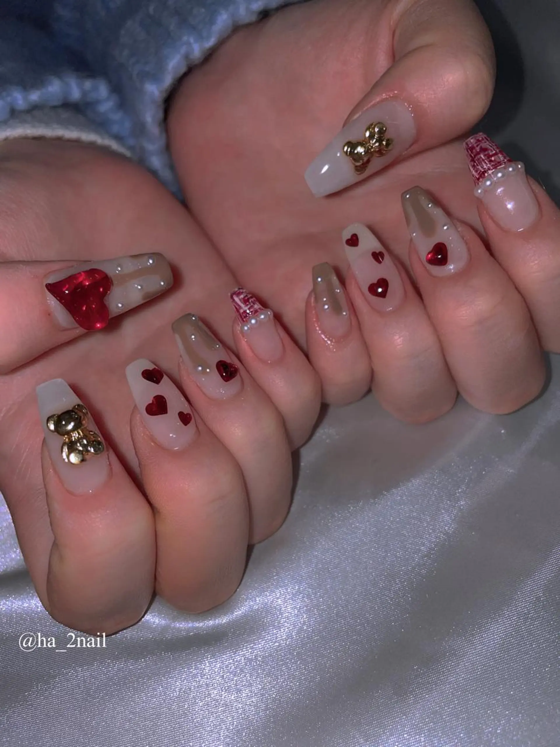 ネイル バレンタイン NAIL and EYELASH ALPHA.所属・ALPHA. 姫繇のネイルデザイン