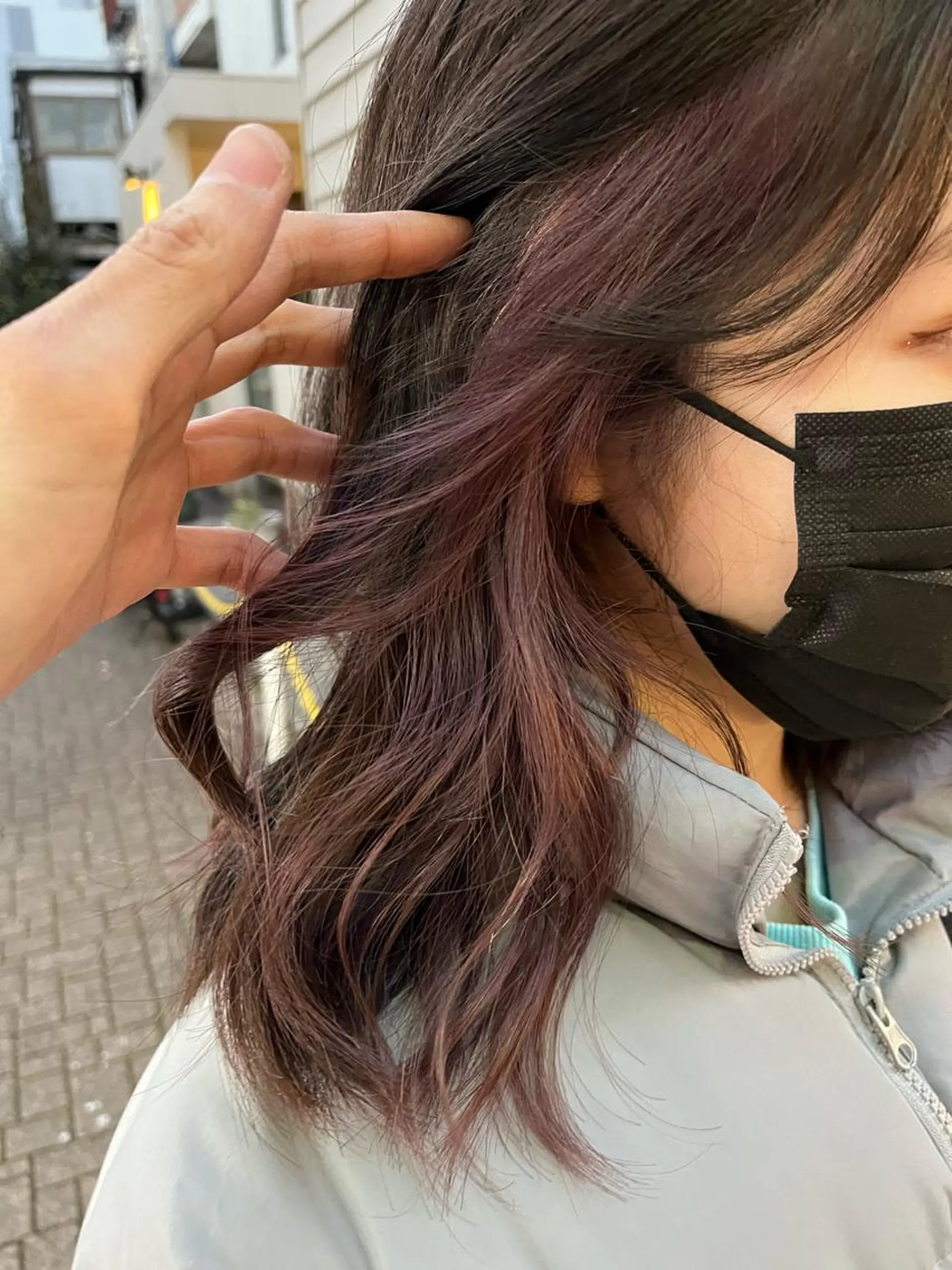 セミロング カラー ショートボブ アッシュ バレイヤージュ ミストバング ベージュカラー カット ヘアカラー トリートメント 原宿サロン代表 デザインカラー伊藤卓のヘアスタイル