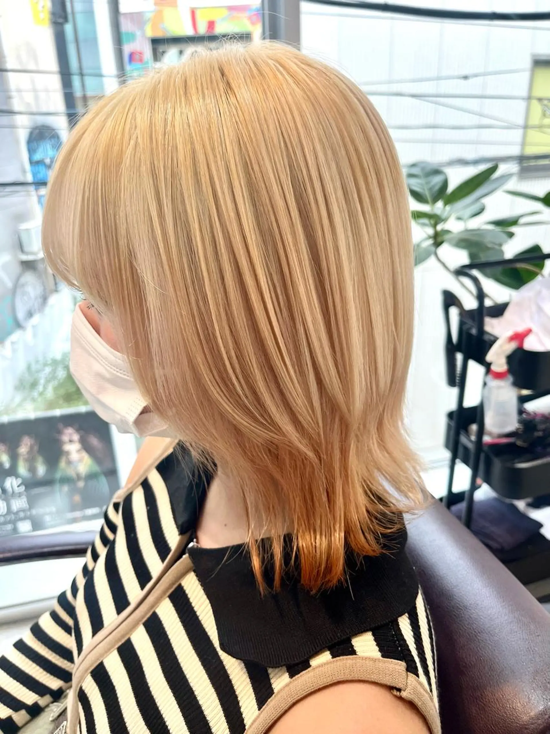 ミディアム カラー ヘアカラー トリートメント ヘアセット 🎀透明感ブリーチ カラー🎀ミズキのヘアスタイル