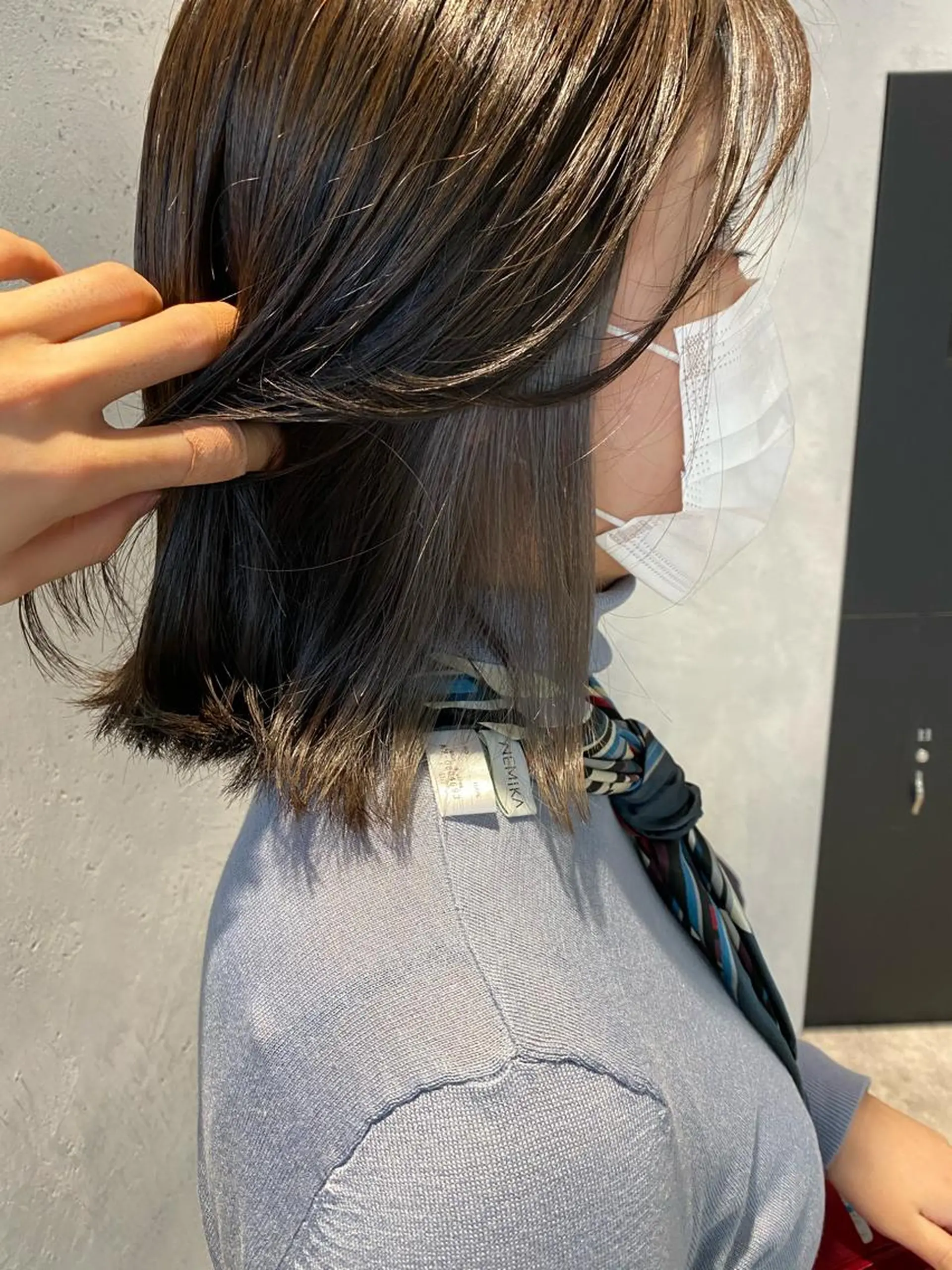 セミロング カラー ヘアアレンジ 【艶髪×韓国風】 毛流れ職人 RYOのヘアスタイル