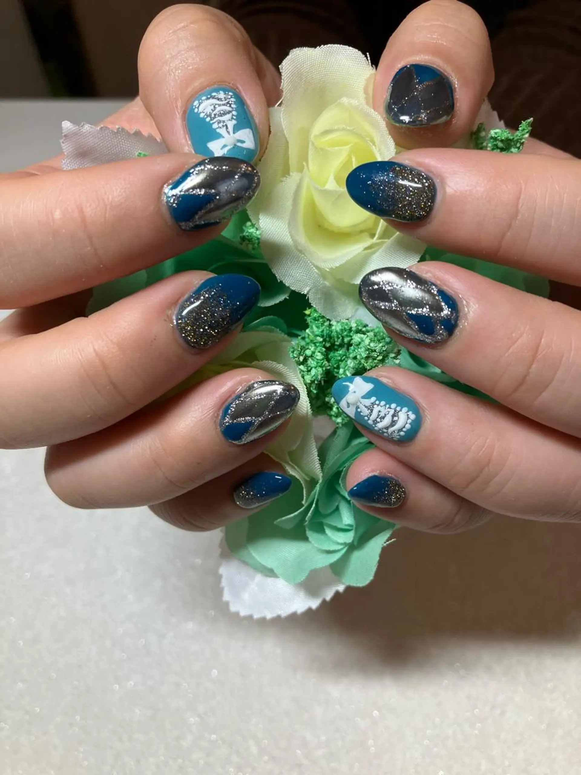 ネイル キラキラネイル m'sNail 福岡西区 ネイルのネイルデザイン