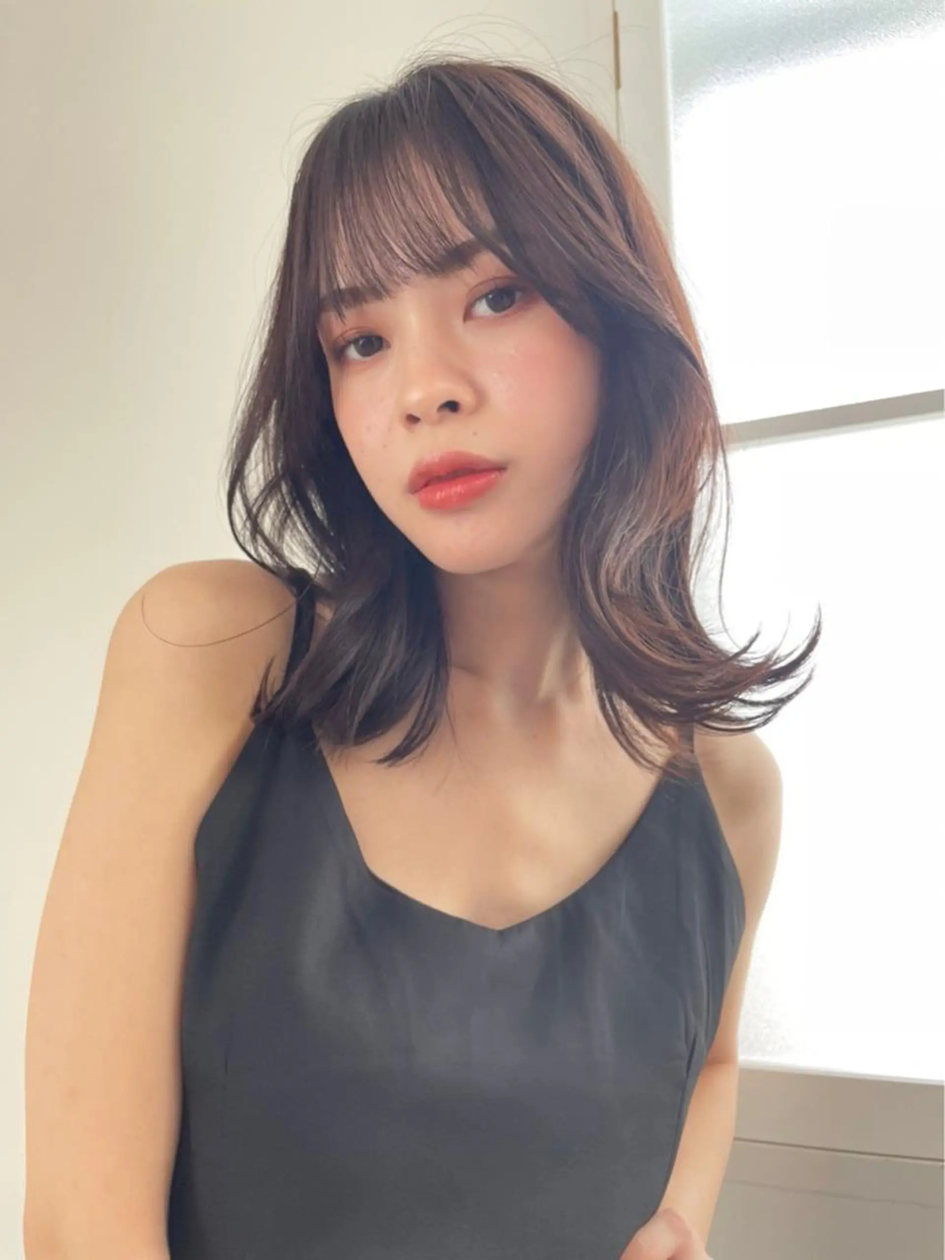 セミロング くびれヘア 韓国風ヘア レイヤーカット カット ヘアカラー トリートメント 韓国/レイヤー NOISM天王寺のヘアスタイル