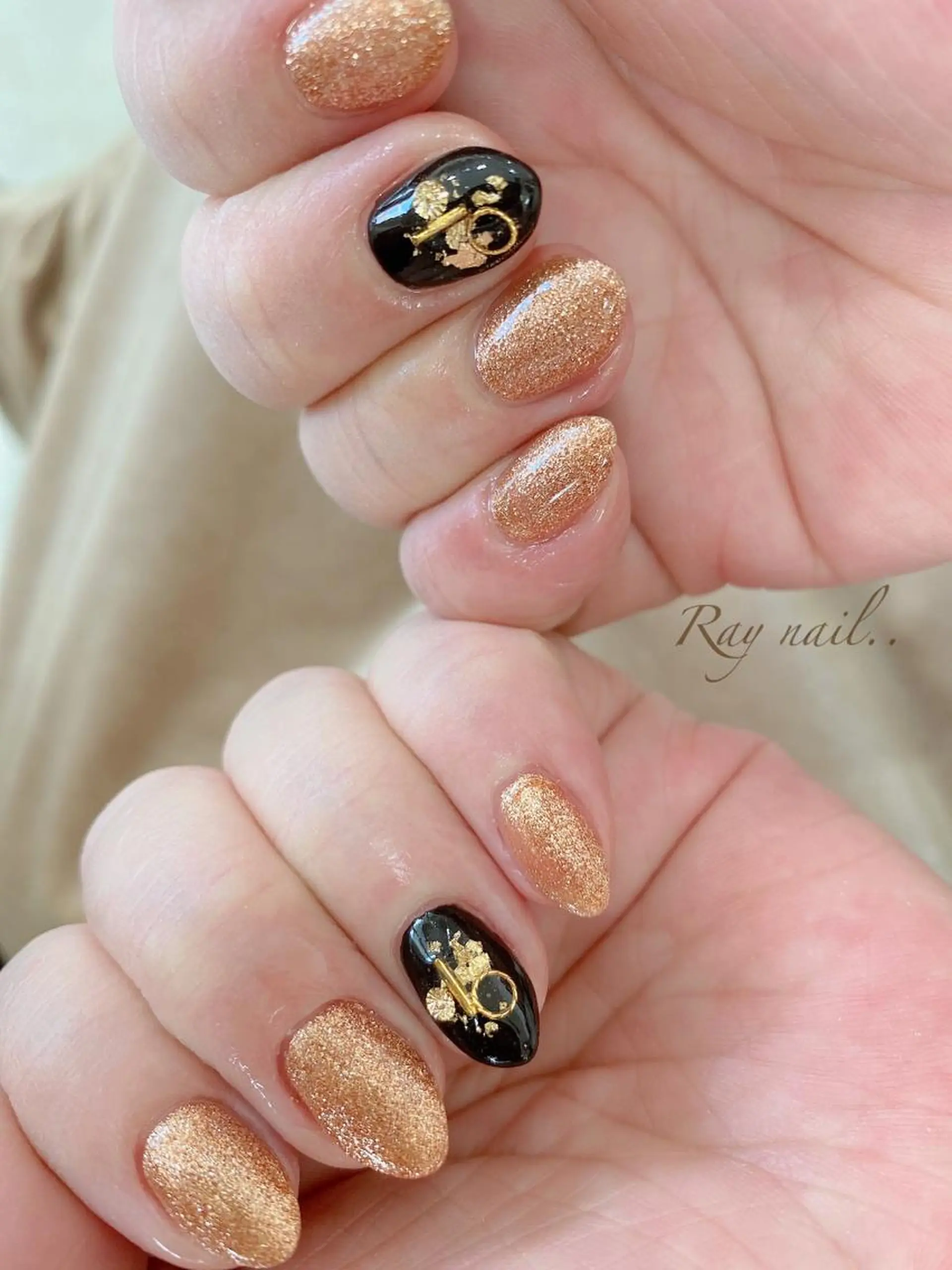 ネイル ラメ(グリッター) ハンドネイル nail salon  ∞ mikanal ∞所属・nailsalon ∞ ﾐｶﾅﾙ ∞のネイルデザイン