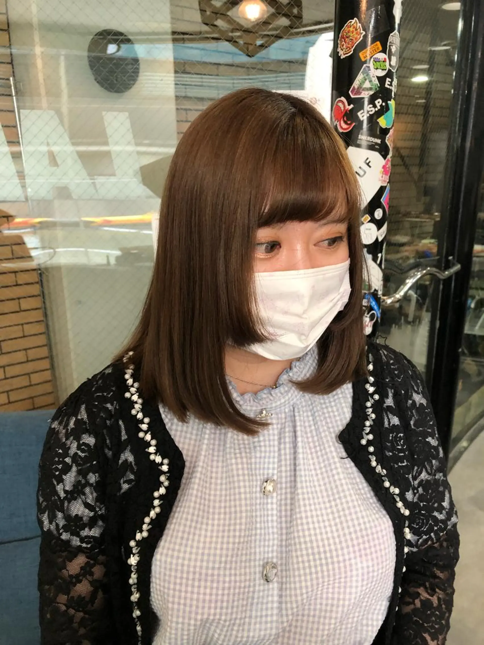 ミディアム カラー ヘアアレンジ ボブ ハイレイヤー レイヤーカット ウルフカット alpha. カラーエクステ下妻のヘアスタイル