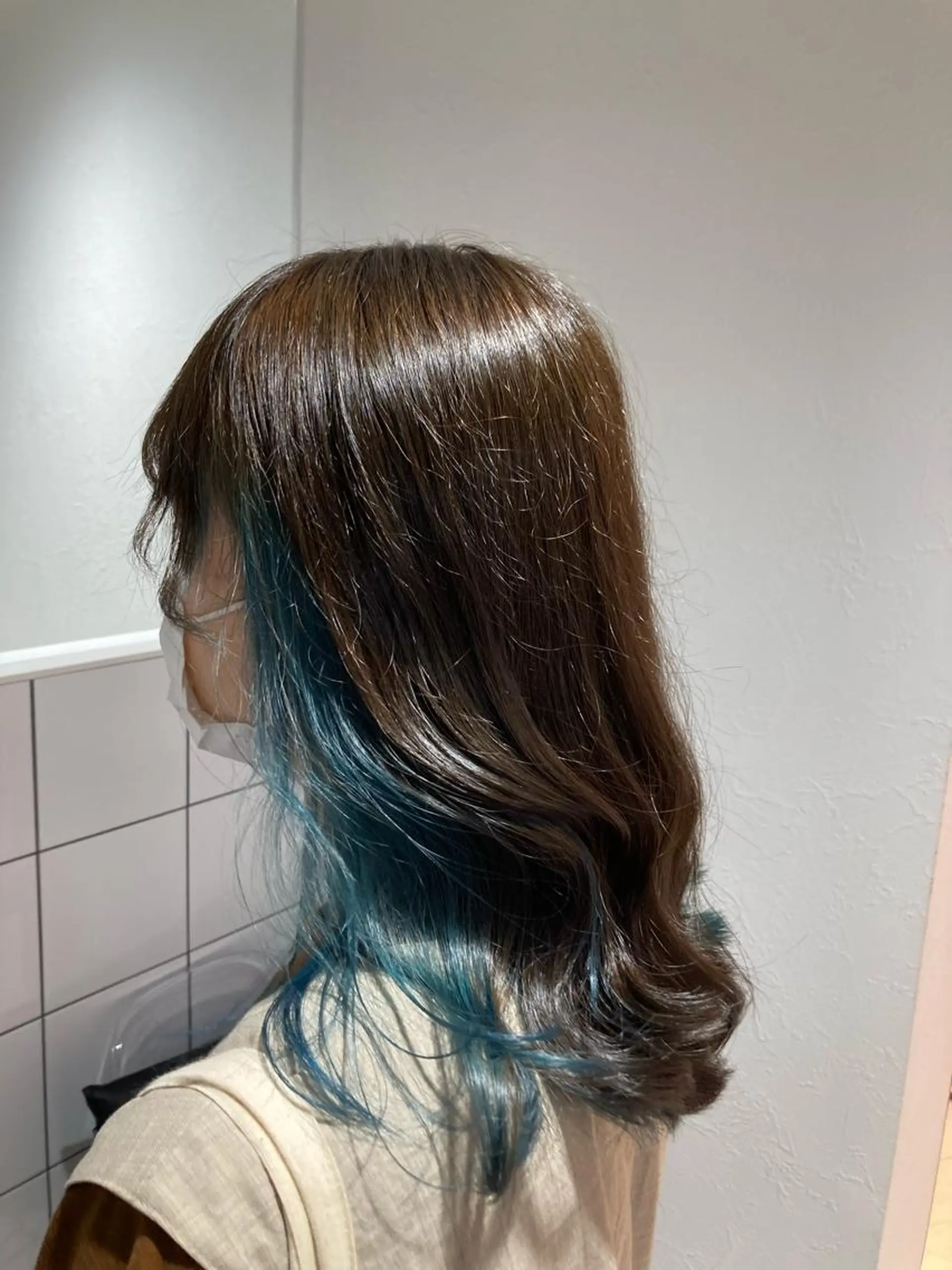 セミロング カット ヘアカラー トリートメント ヘッドスパ ヘアセット ❤️赤み消し 上品カラー❤️のヘアスタイル