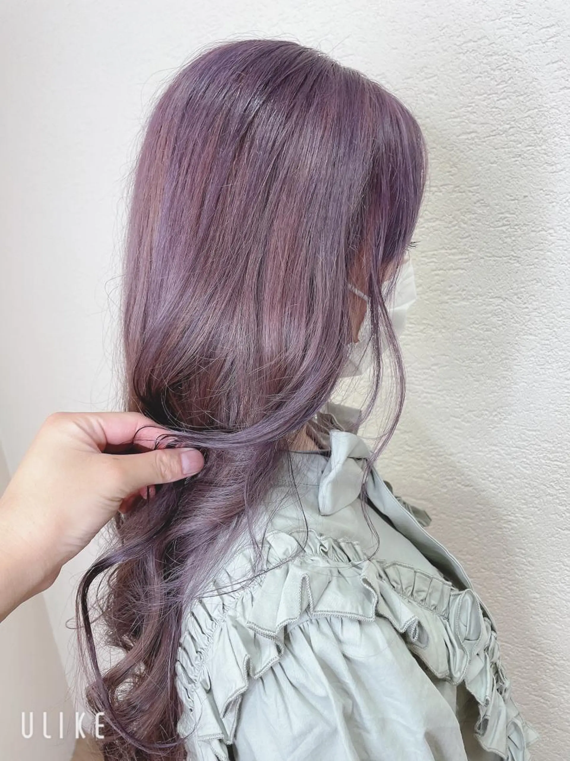 ロング カラー グレージュ バイオレットカラー バイオレットグレージュ カット ヘアカラー トリートメント ❣️モードケイズ塚口 和田一将のヘアスタイル