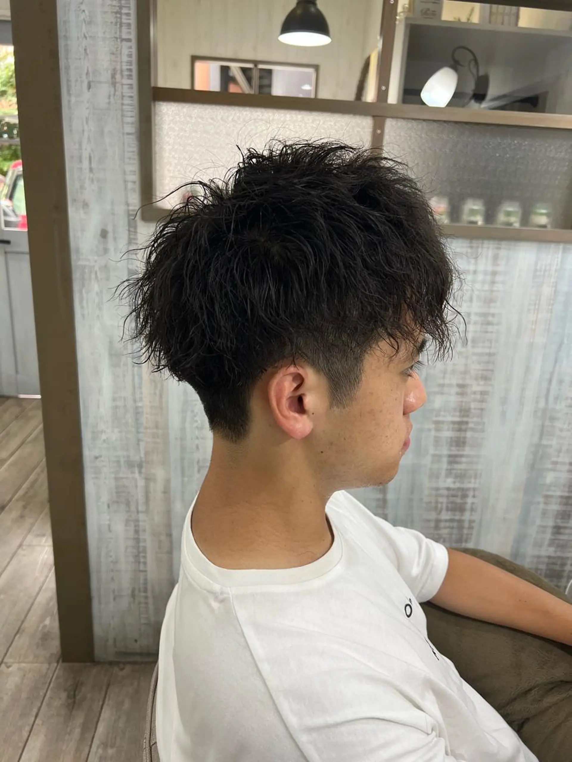 パーマ メンズ カット パーマ トリートメント イシジマ タカナリのヘアスタイル