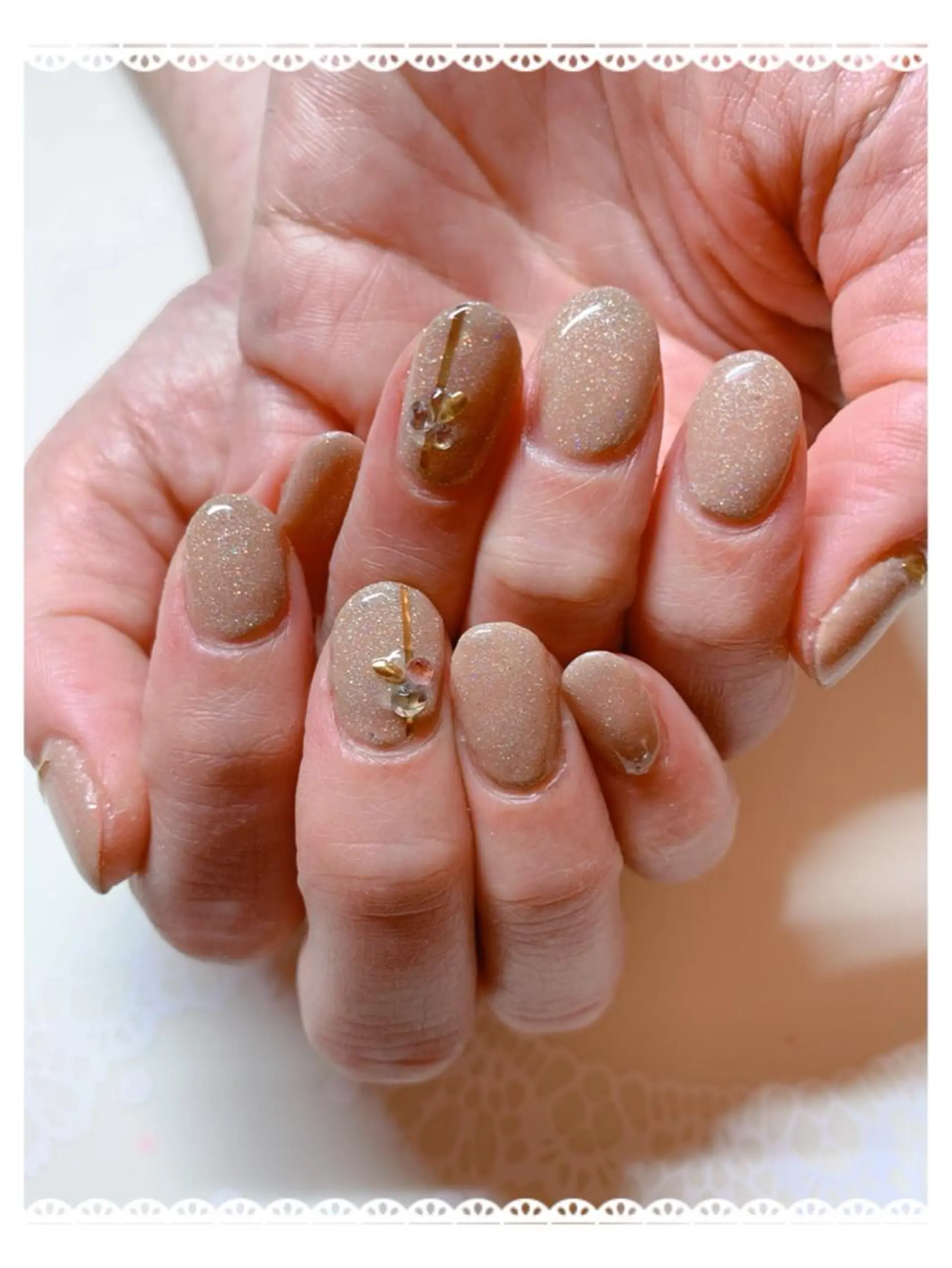 ネイル アートネイル ラメ(グリッター) シンプルネイル ｔe_ nailのネイルデザイン