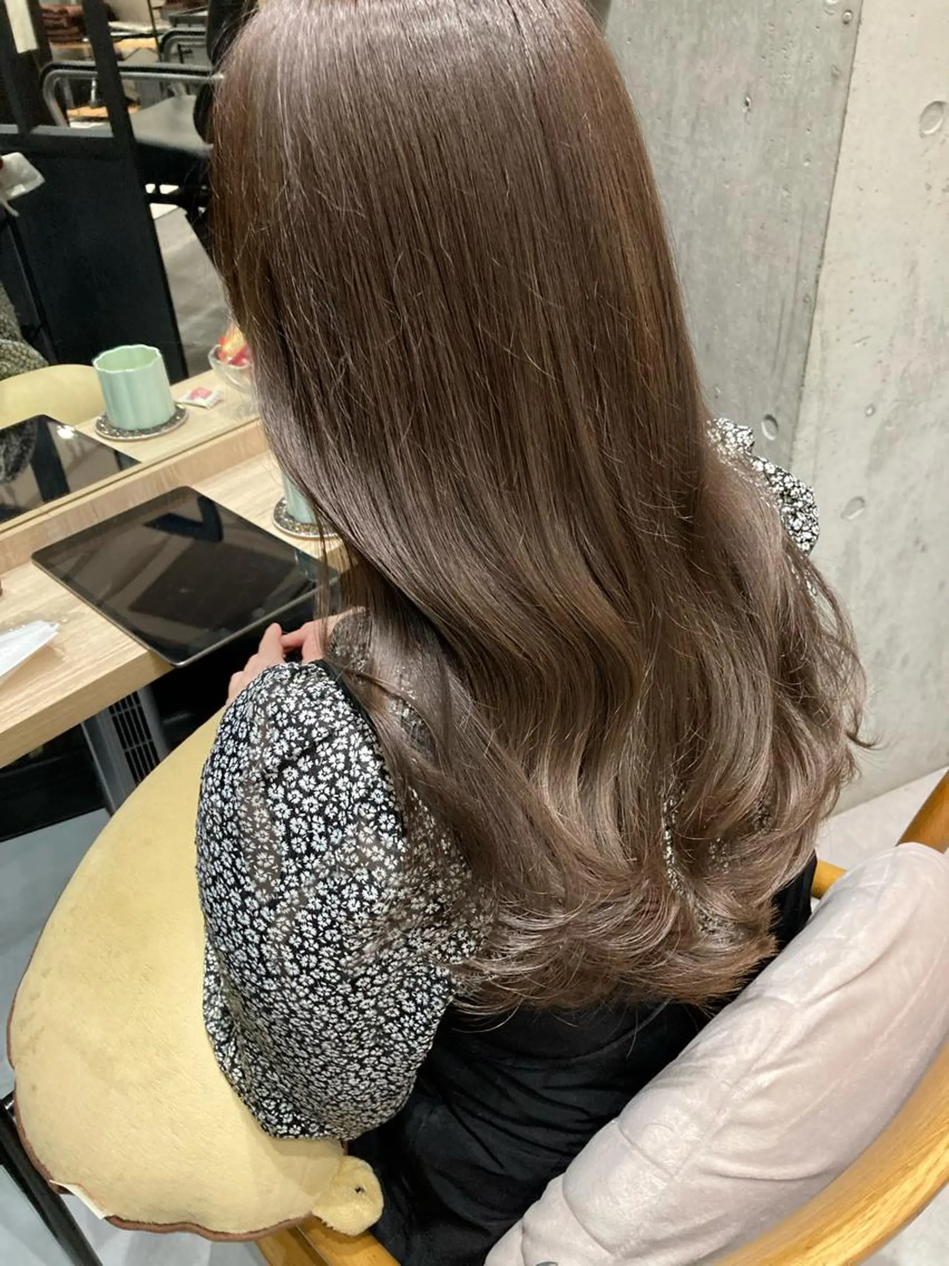 ロング カット ヘアカラー トリートメント ✨色持ちの良い艶 カラー✨蟹江真世のヘアスタイル