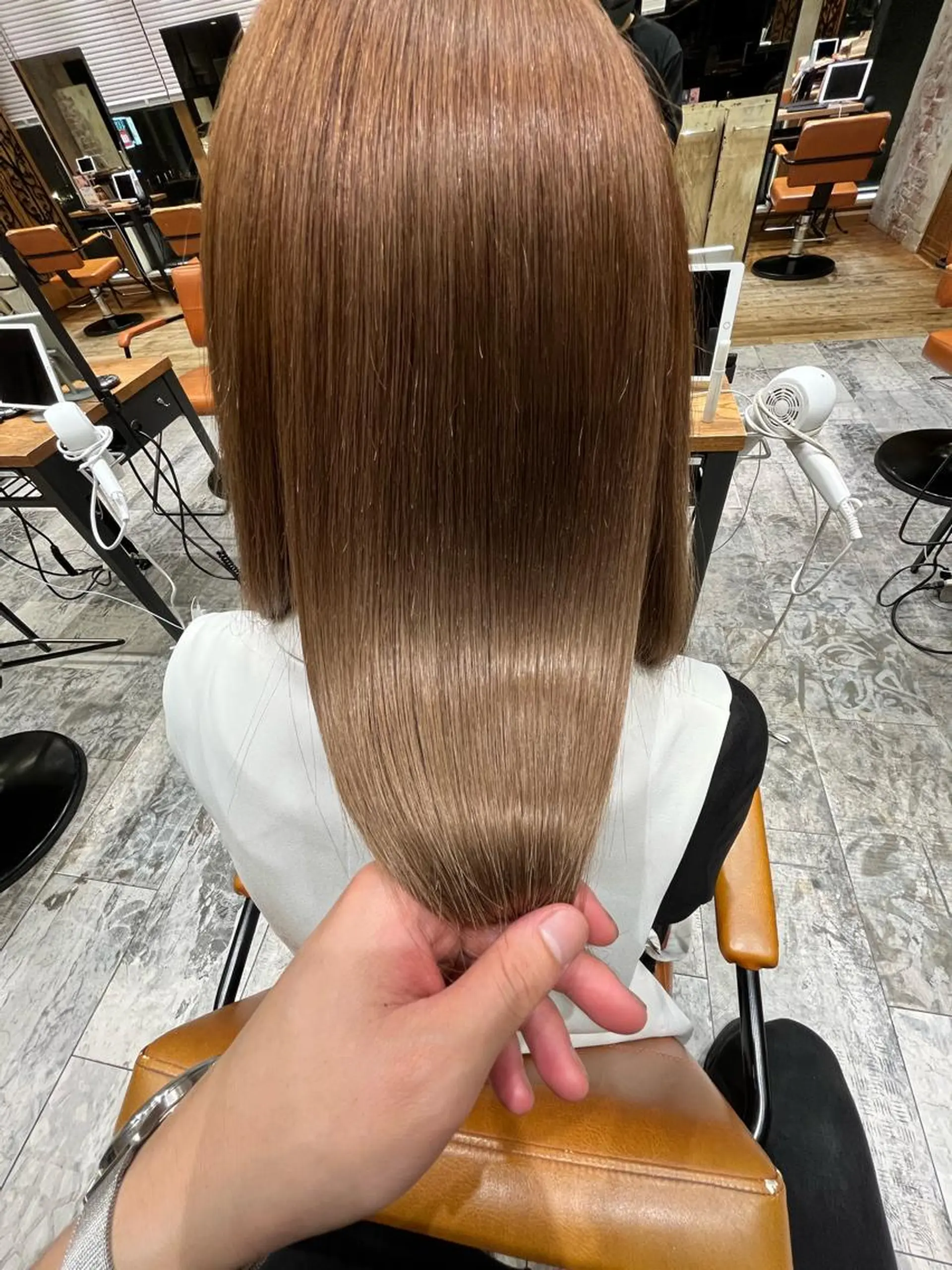 ロング カラー 髪質改善 トリートメント SAYAKA🩶 レイヤー韓国ヘア新宿のヘアスタイル
