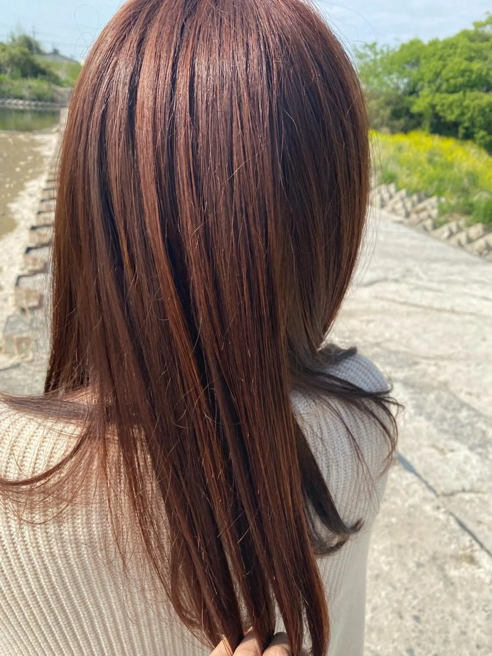 セミロング カット ヘアカラー トリートメント 大倉 未波のヘアスタイル