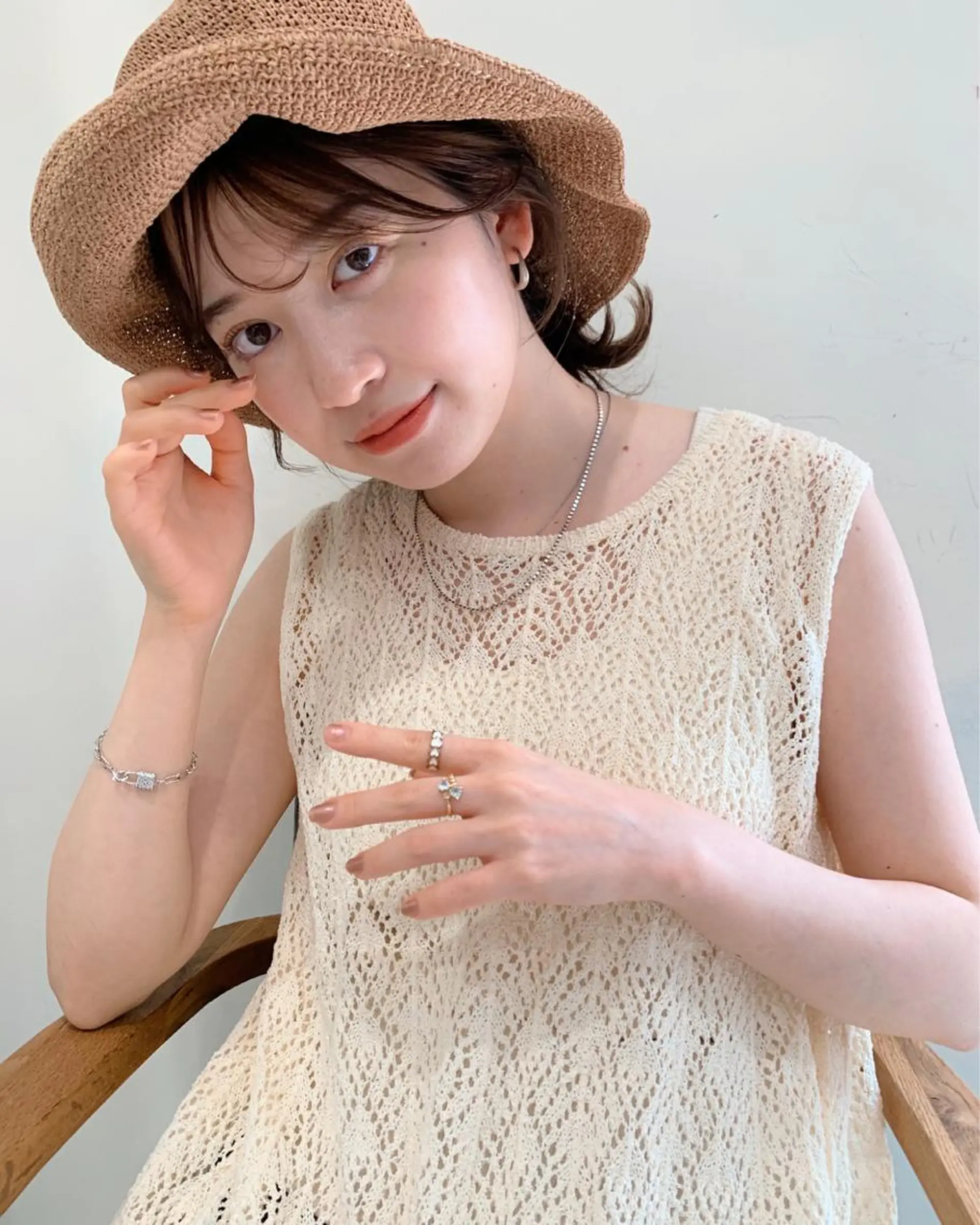 セミロング ヘアアレンジ misch by urban所属・暖色カラー🦢 神谷あかねのヘアスタイル
