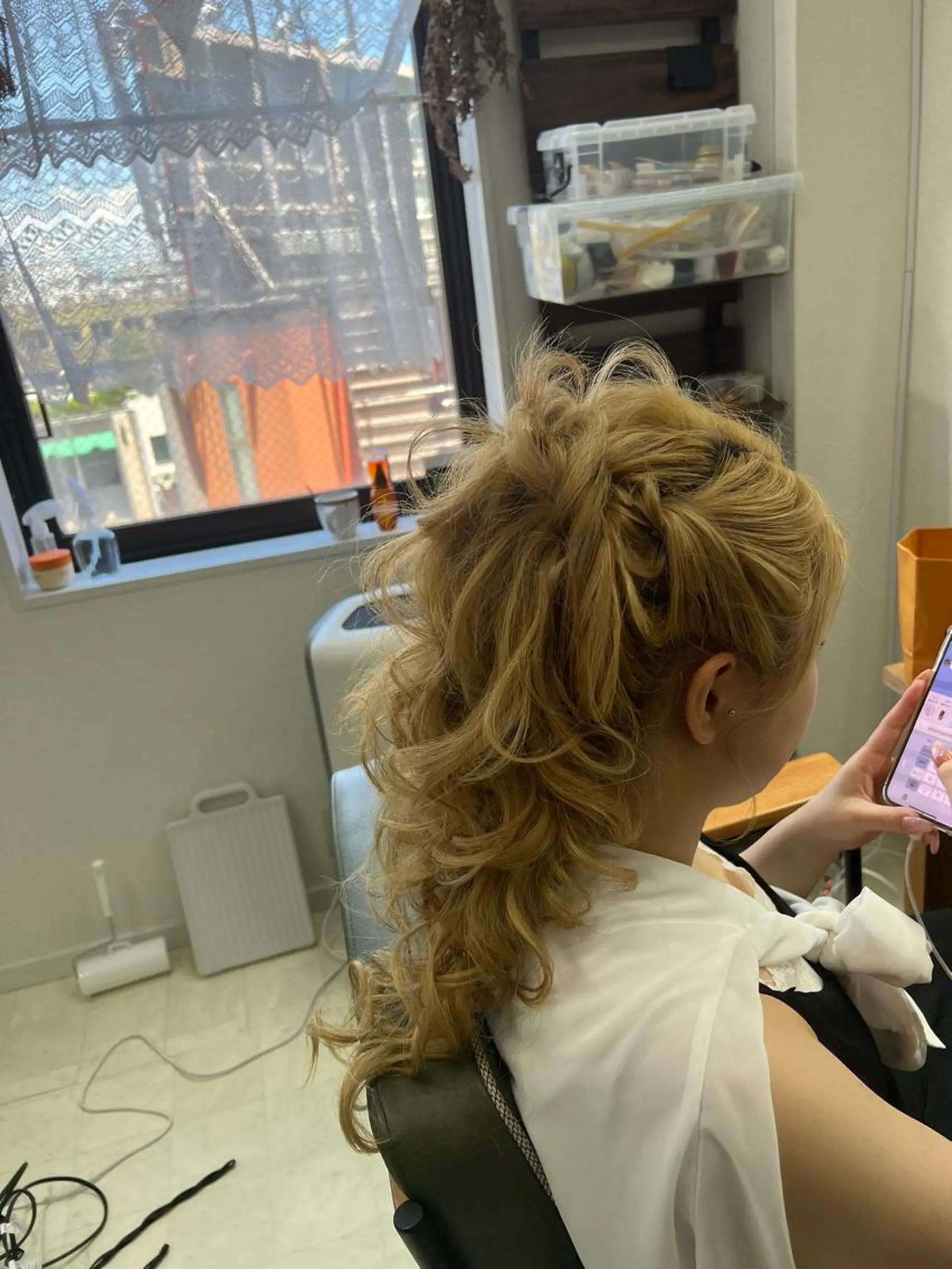ロング ヘアアレンジ ハーフアップ ポニーテール エクステ ロング 山室 敬義のヘアスタイル
