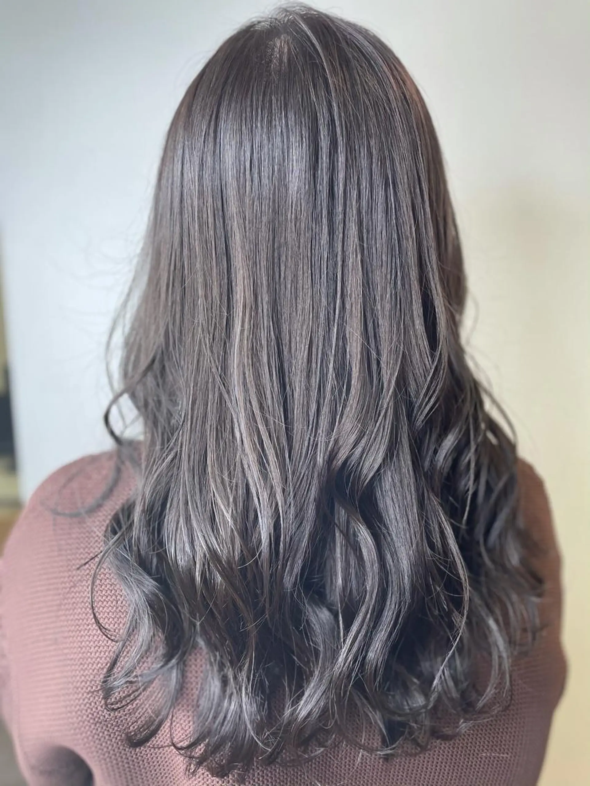 ロング カラー グレージュ カット ヘアカラー トリートメント IORI #韓国ヘア#髪質改善のヘアスタイル
