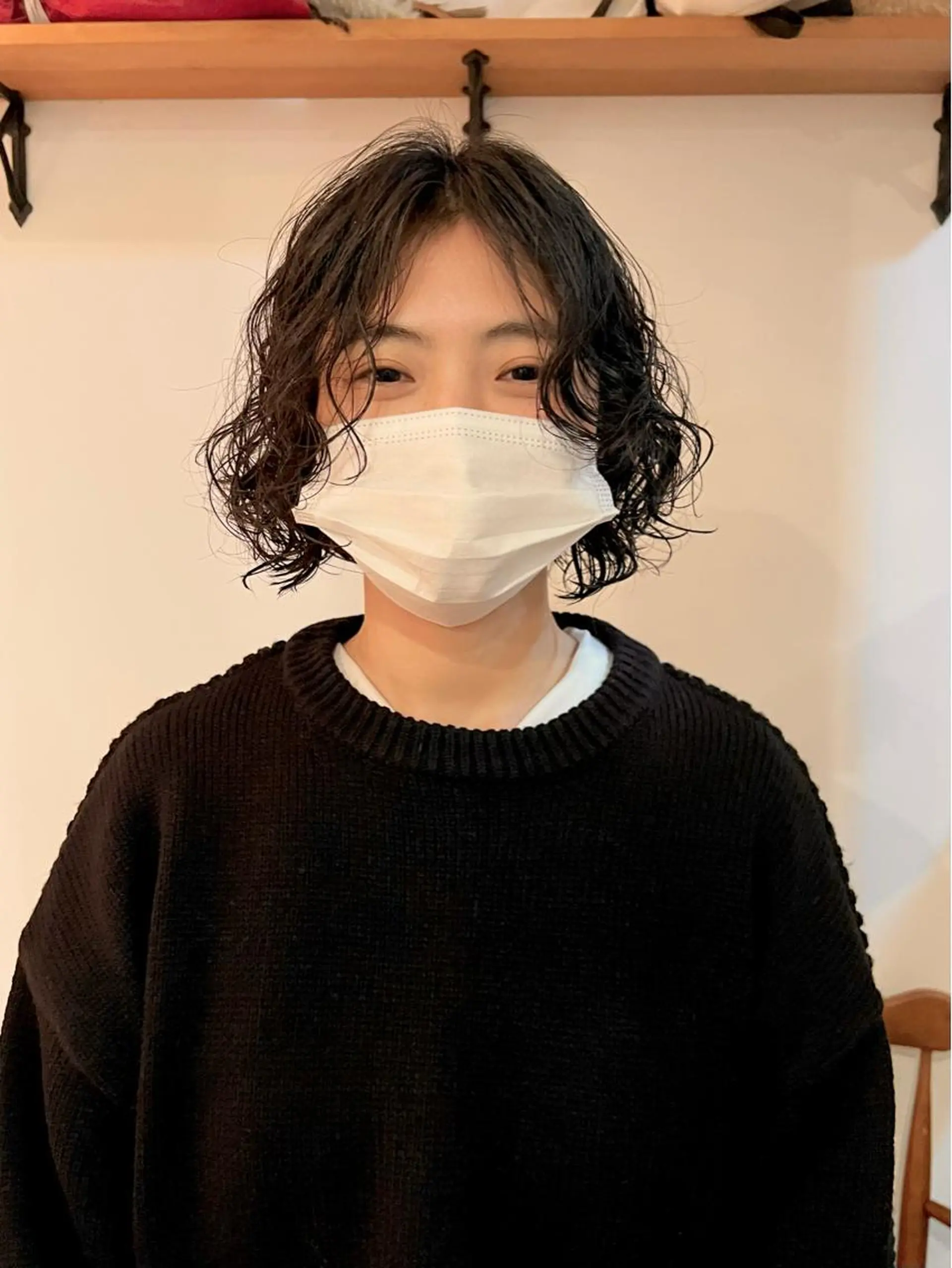 ショート パーマ ボブ カット ヘアカラー トリートメント 店長　ショート& パーマ　坂本のヘアスタイル