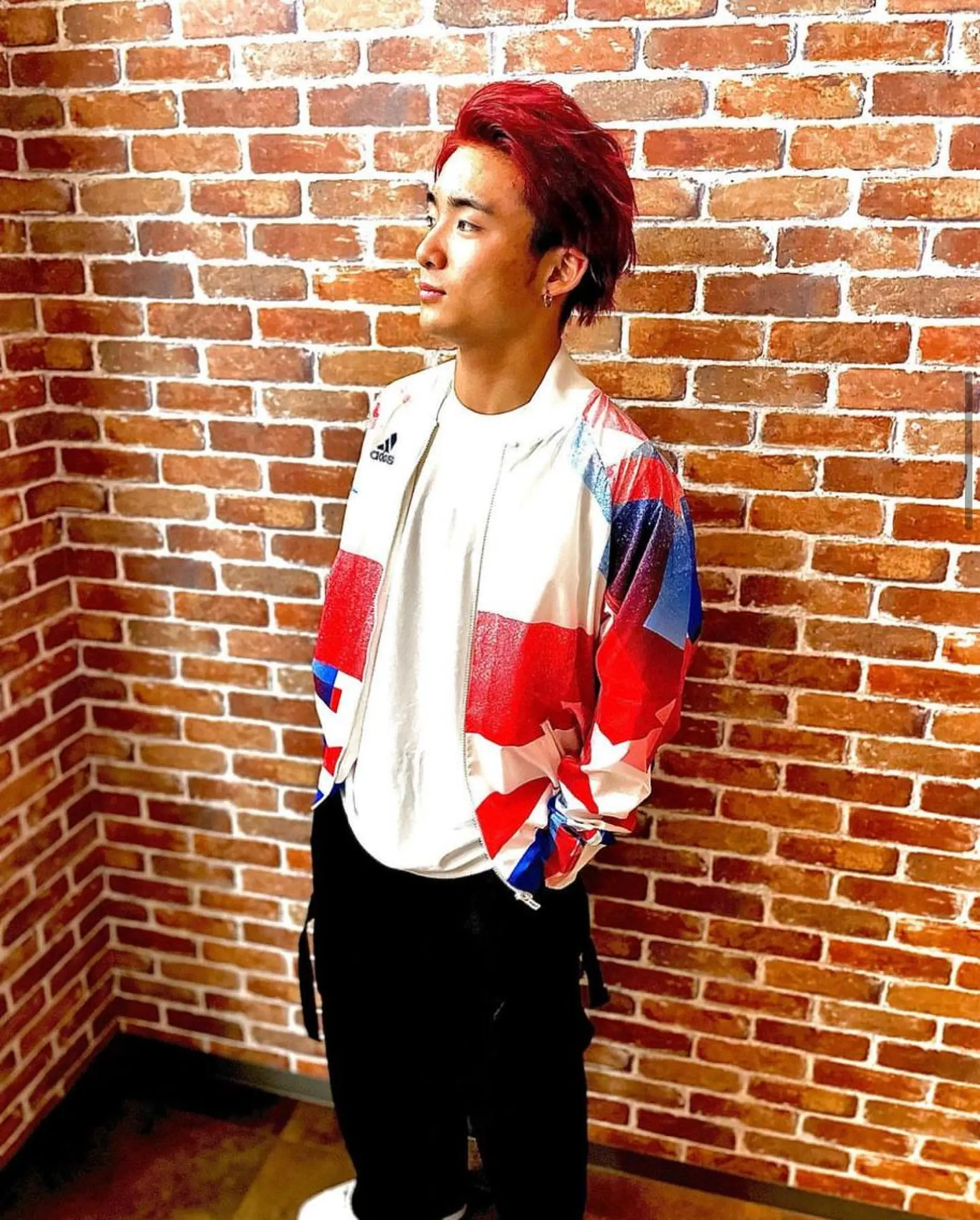 カラー レッドカラー 森本 倭のヘアスタイル
