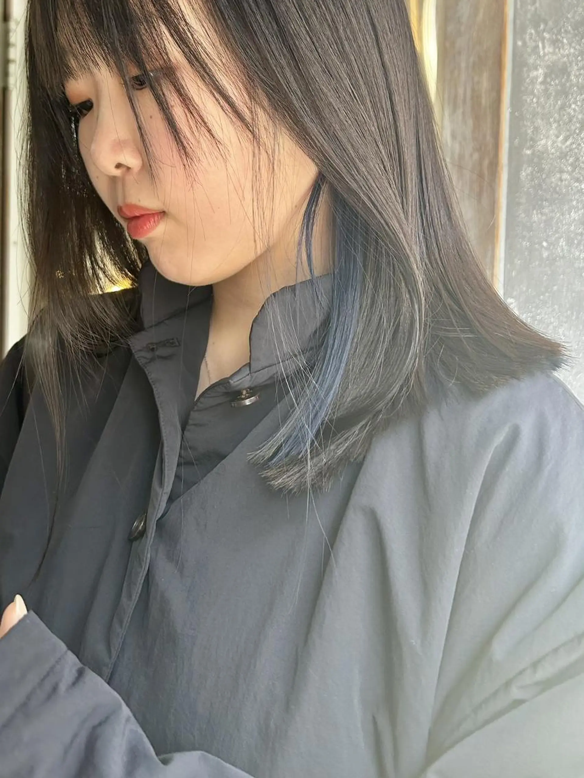 カラー セミロング カット ヘアカラー トリートメント 🌼U24 ヘアデザインラボのヘアスタイル