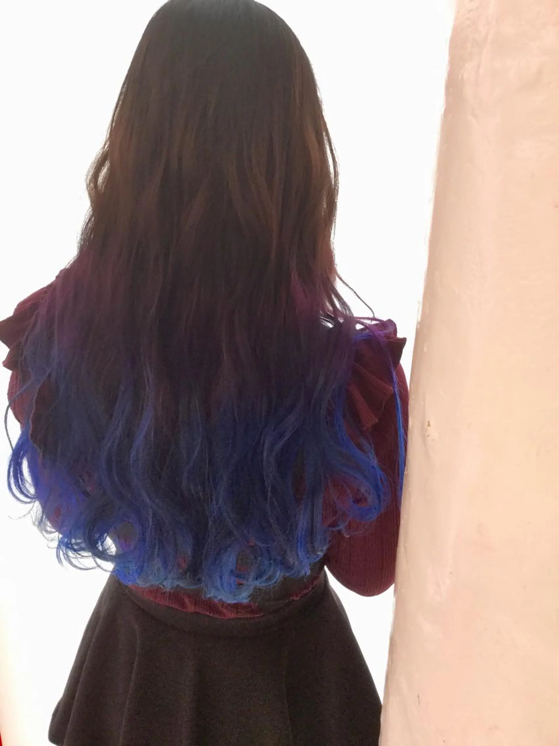 ロング カラー ブルーカラー グラデーションカラー パープルカラー ヘアカラー 加藤 直樹のヘアスタイル
