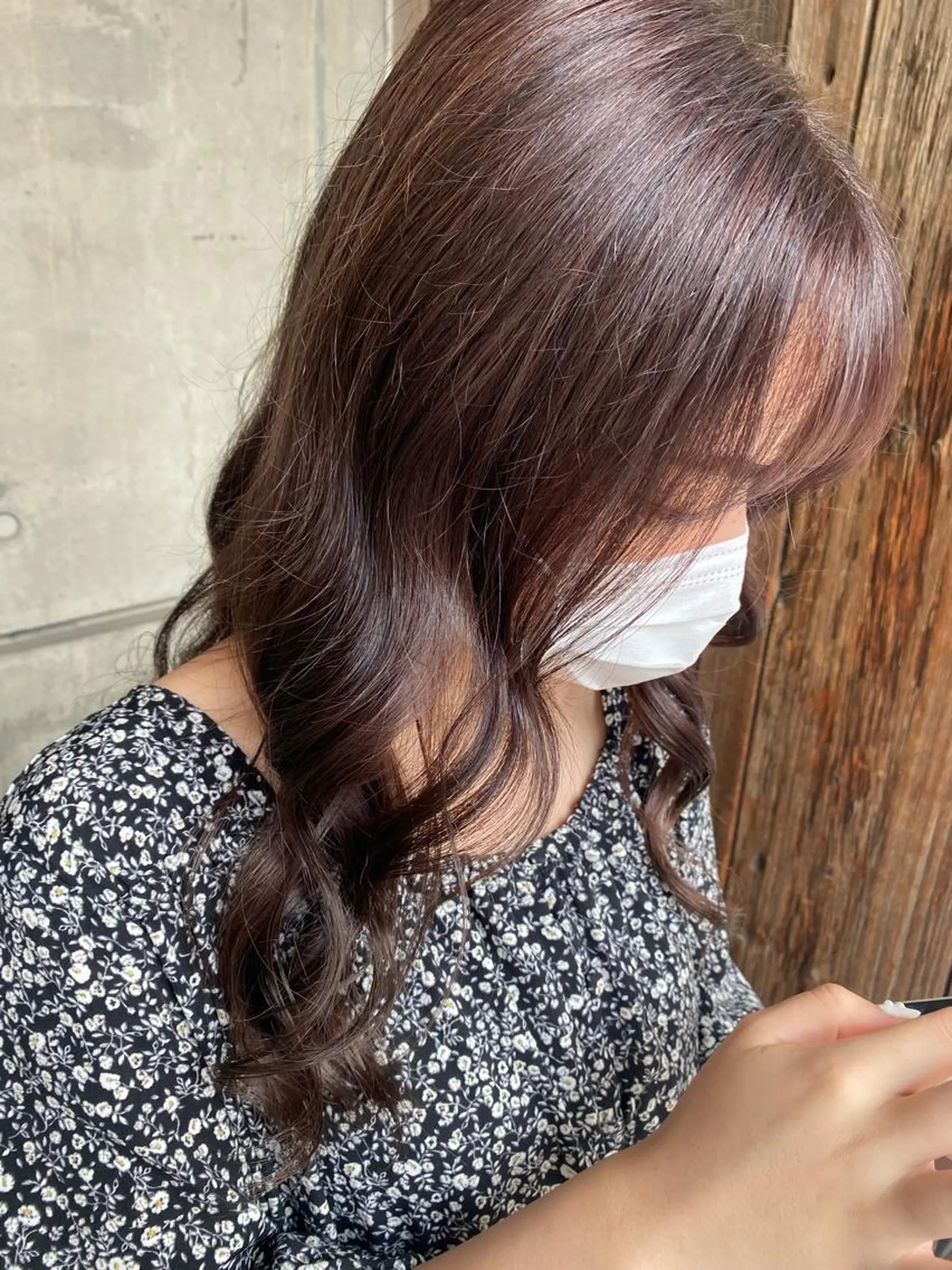 セミロング ヘアカラー 透け感ベージュ /ミハルのヘアスタイル