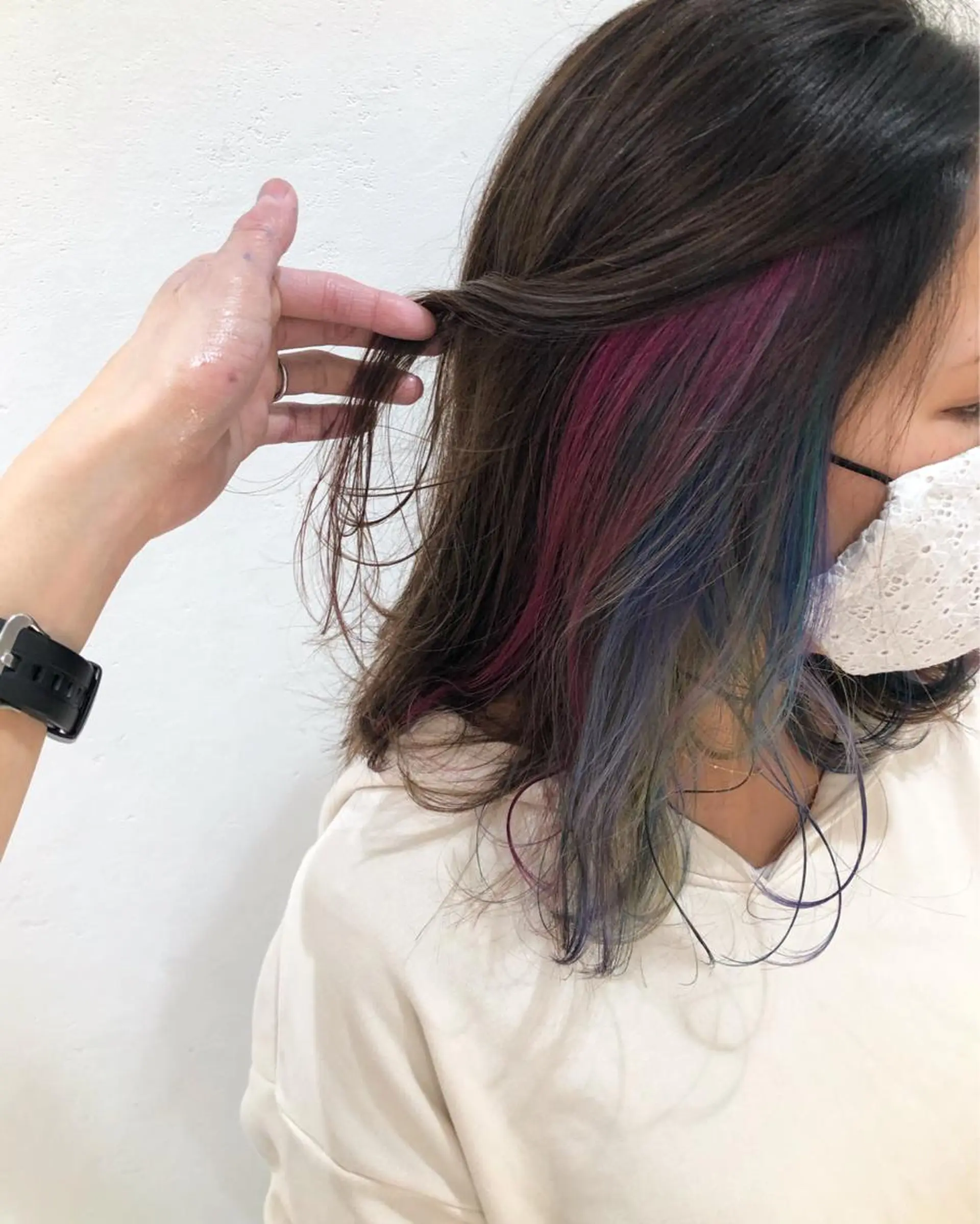 ミディアム カラー ヘアカラー 透け感カラー🫧 加納トモヒロのヘアスタイル