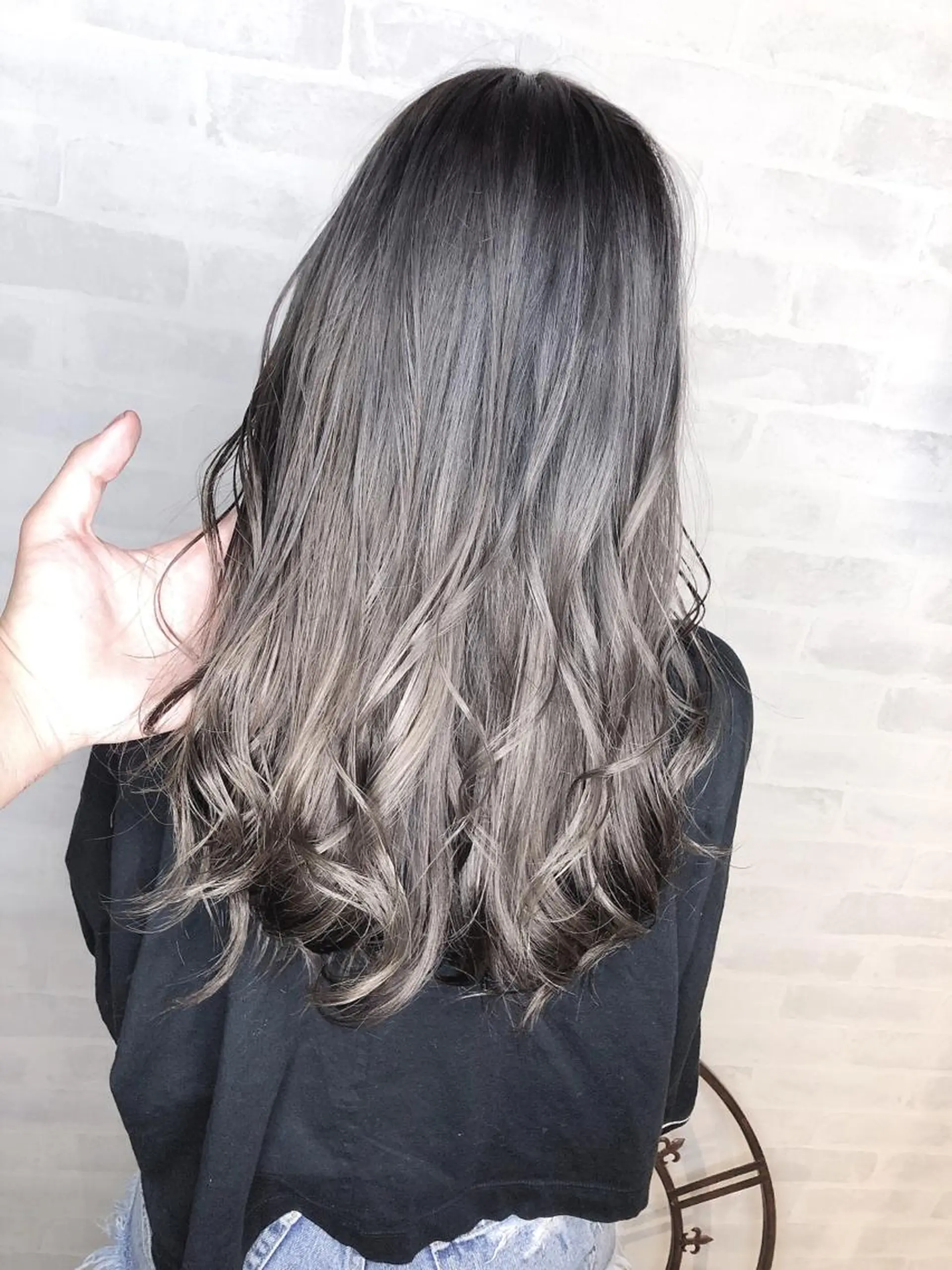 セミロング カラー 北川 大輔のヘアスタイル
