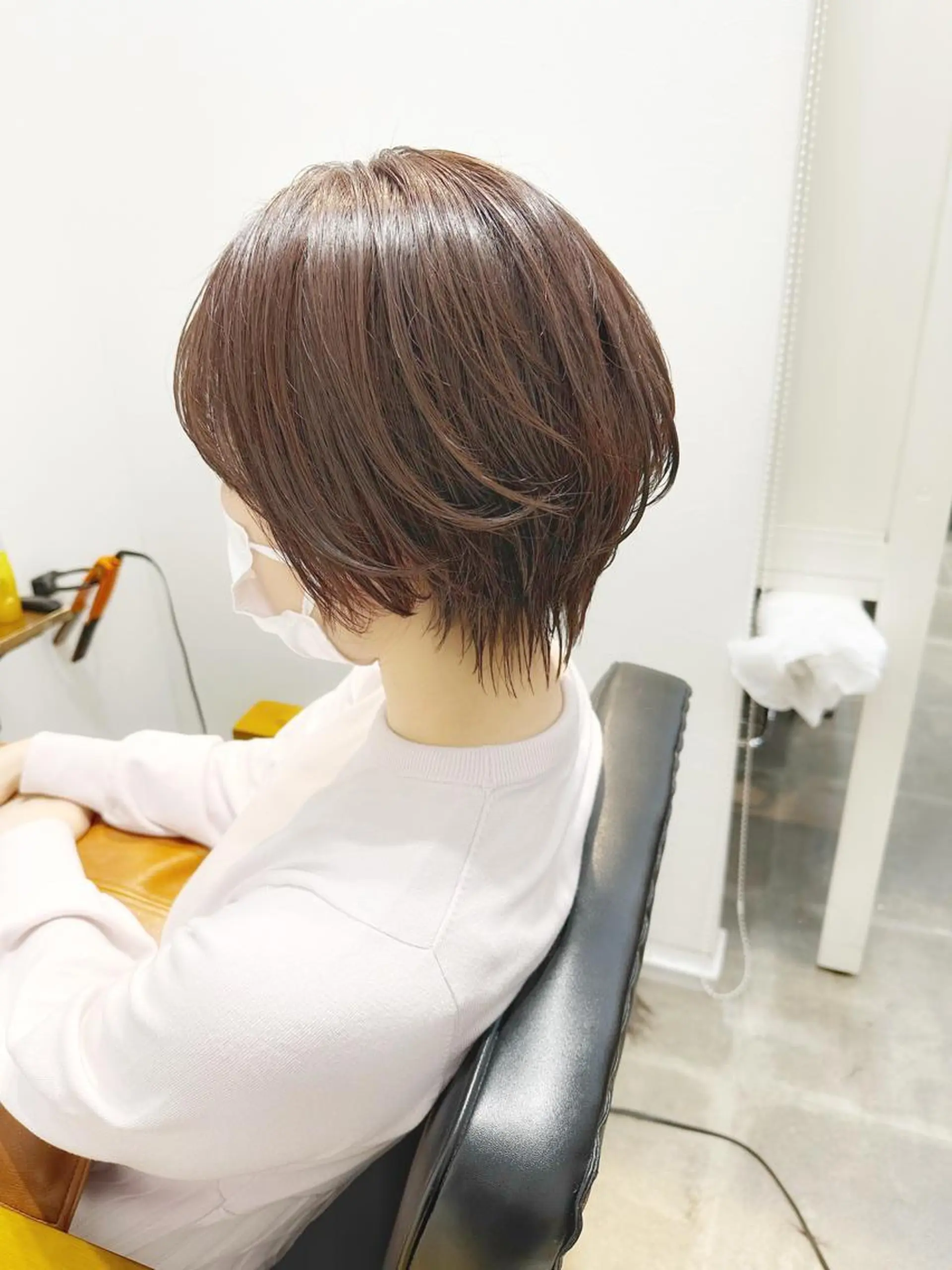 ショート カラー ショートボブ ハンサムショート ブリーチ ブリーチなしカラー ボブ カット ヘアカラー トリートメント newline銀座所属・銀座ショート/ 大人ショート/金子涼のヘアスタイル