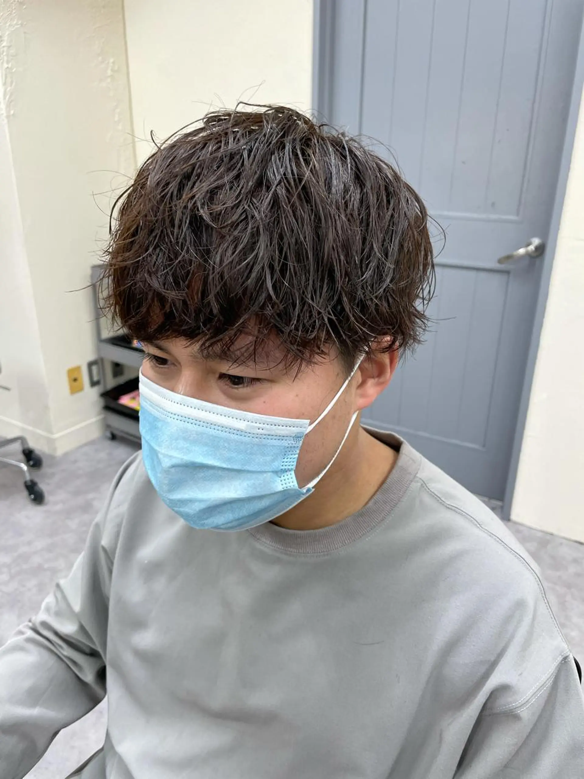 ショート パーマ メンズ カット パーマ warme所属・メンズパーマ メンズ特化ryoのヘアスタイル