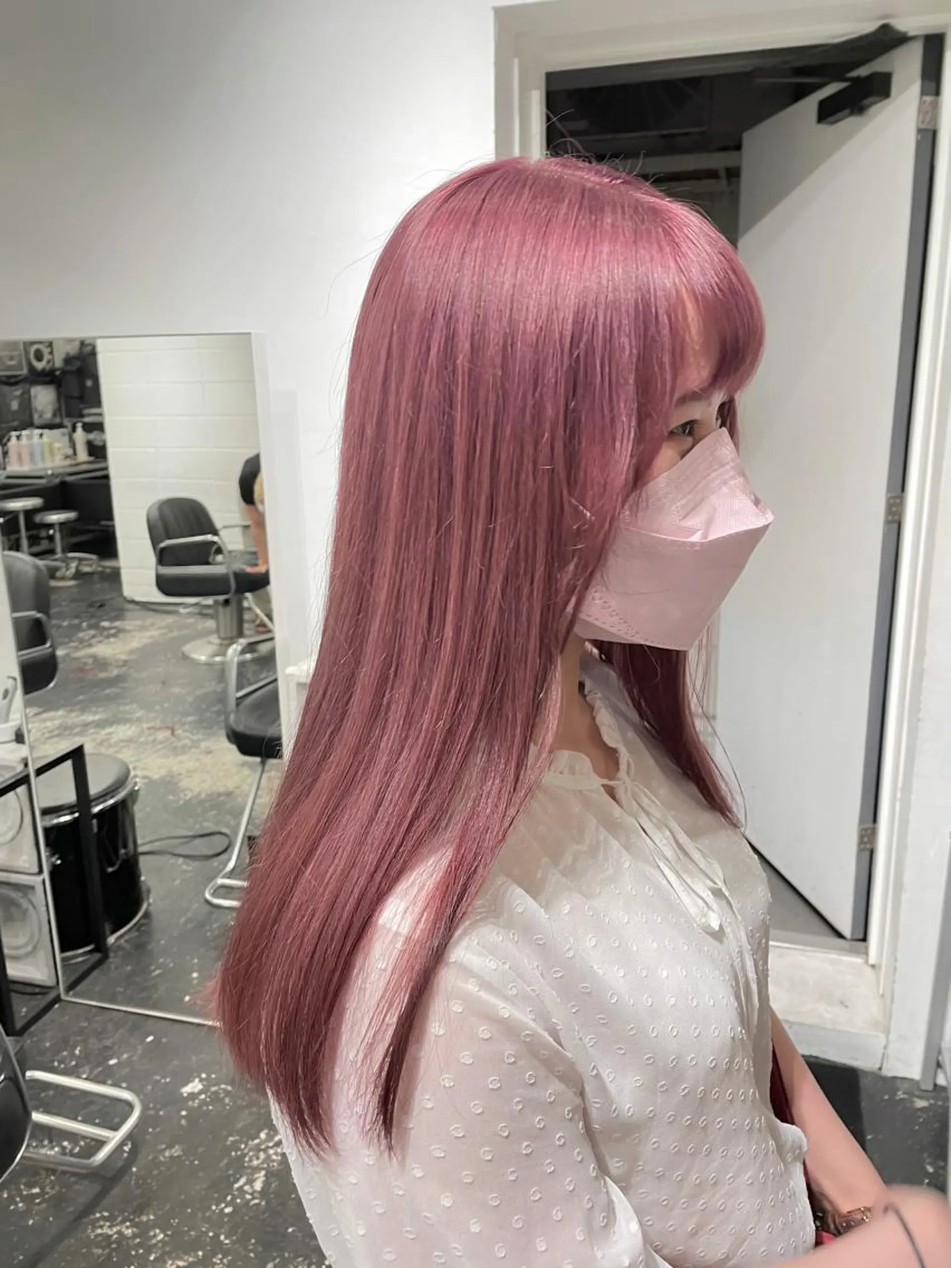 ロング カラー ヘアアレンジ ブリーチ ラベンダーカラー ピンクカラー ピンクラベンダー カット ヘアカラー トリートメント 💗艶髪ハイトー ンAYAKA💗のヘアスタイル