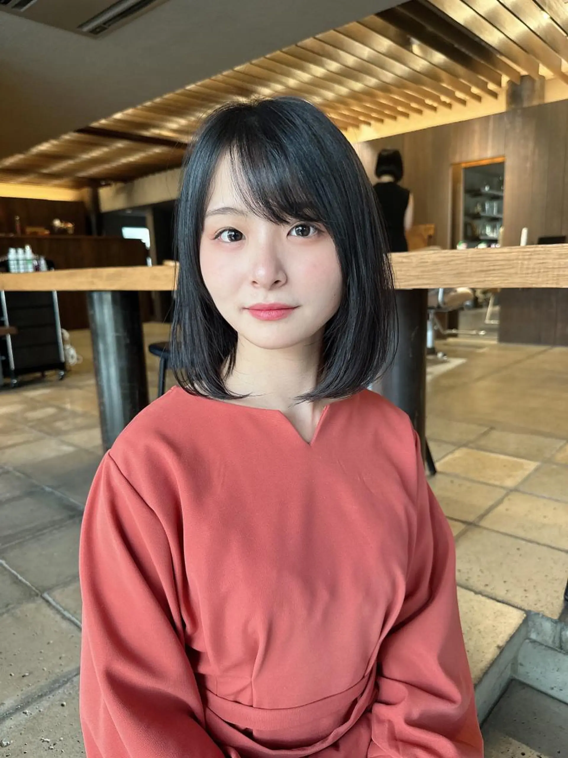 ミディアム ボブ カット トリートメント 似合わせ松本 容政のヘアスタイル