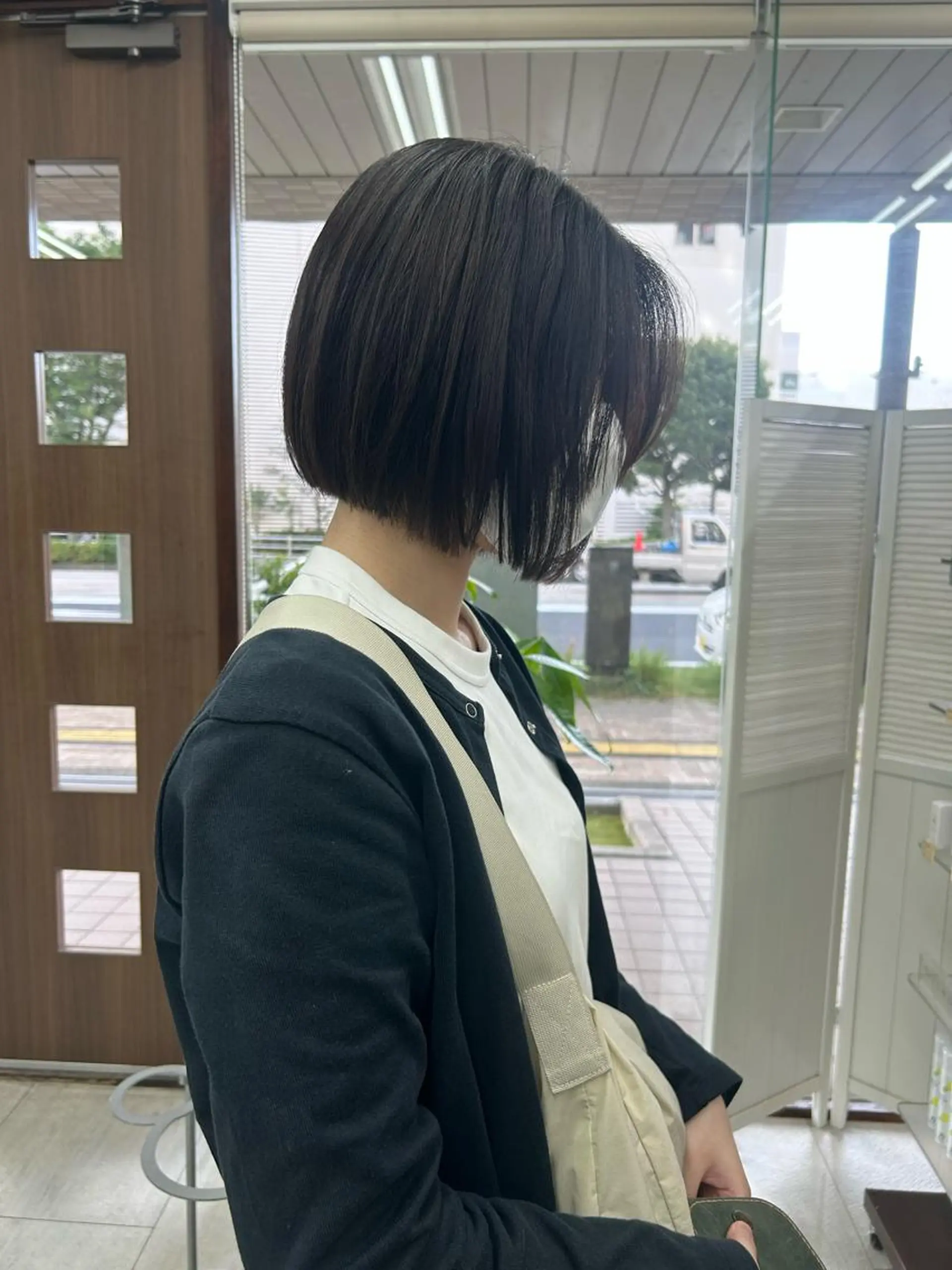 ミディアム 切りっぱなしボブ ボブ ダブルカラー/韓国 ヘア/さわのあかねのヘアスタイル