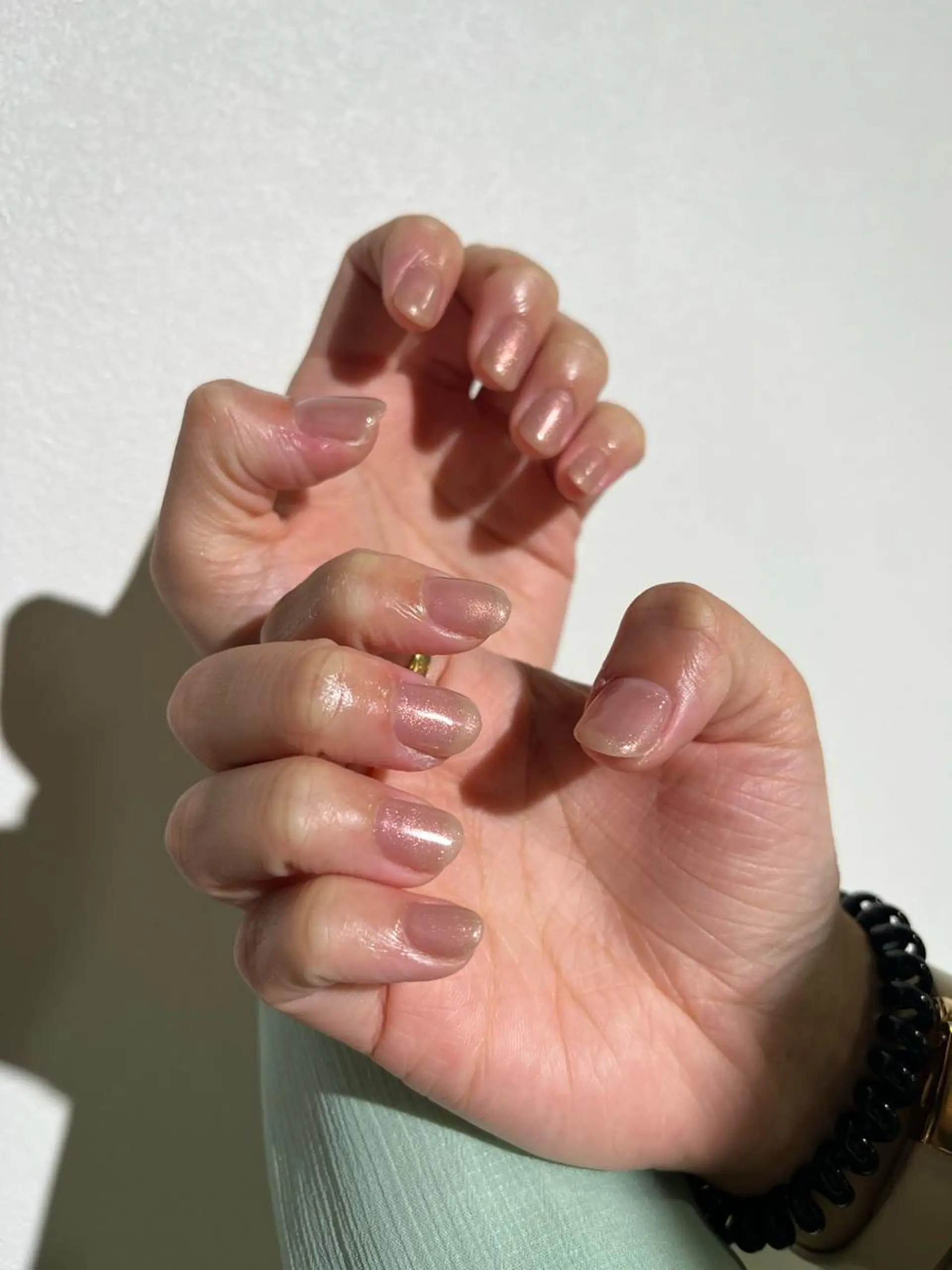 ネイル ラメ(グリッター) ピンク 小川 奈々花のネイルデザイン